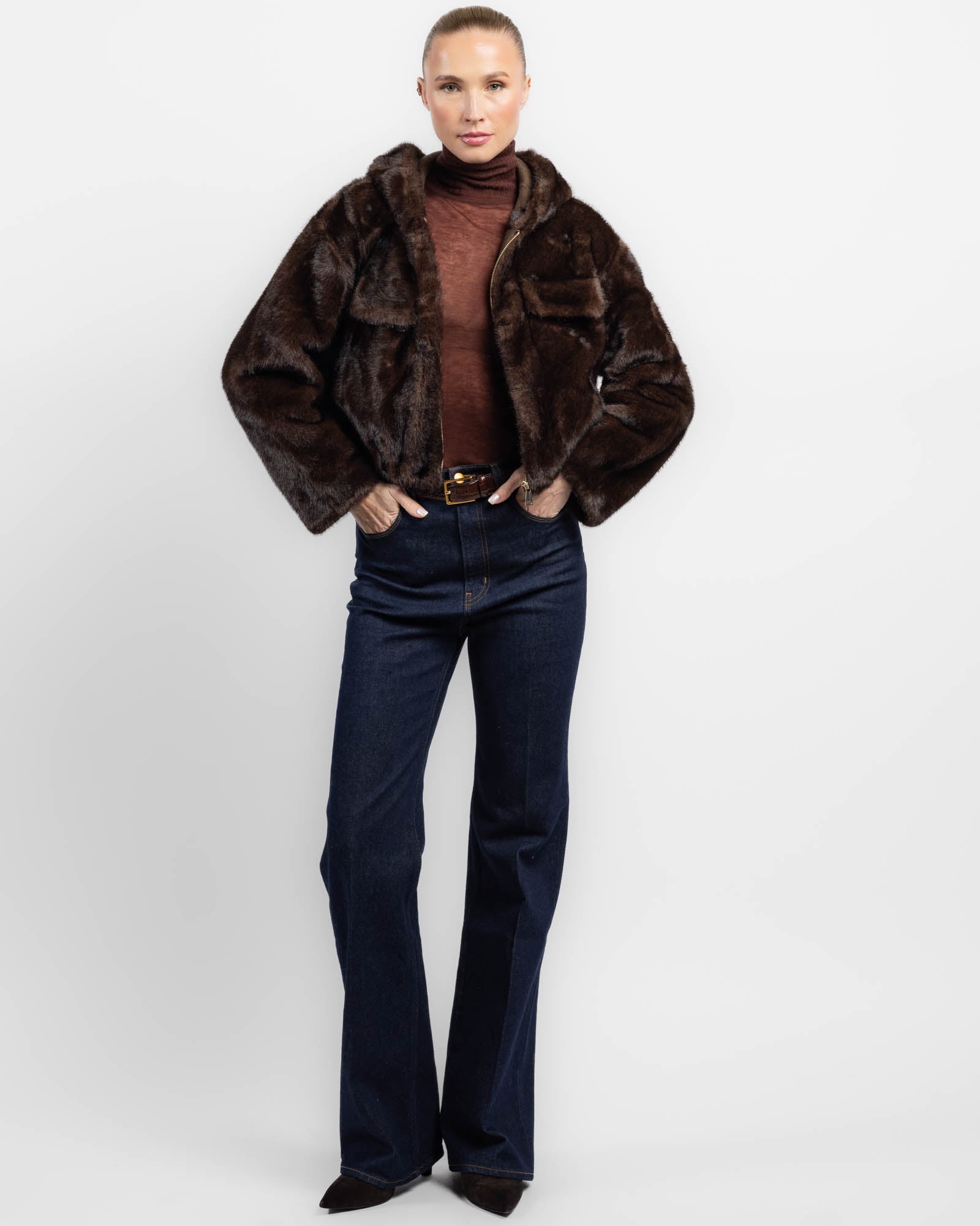 Manteau en fausse fourrure