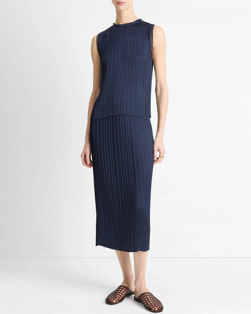 Pleated Crew Top