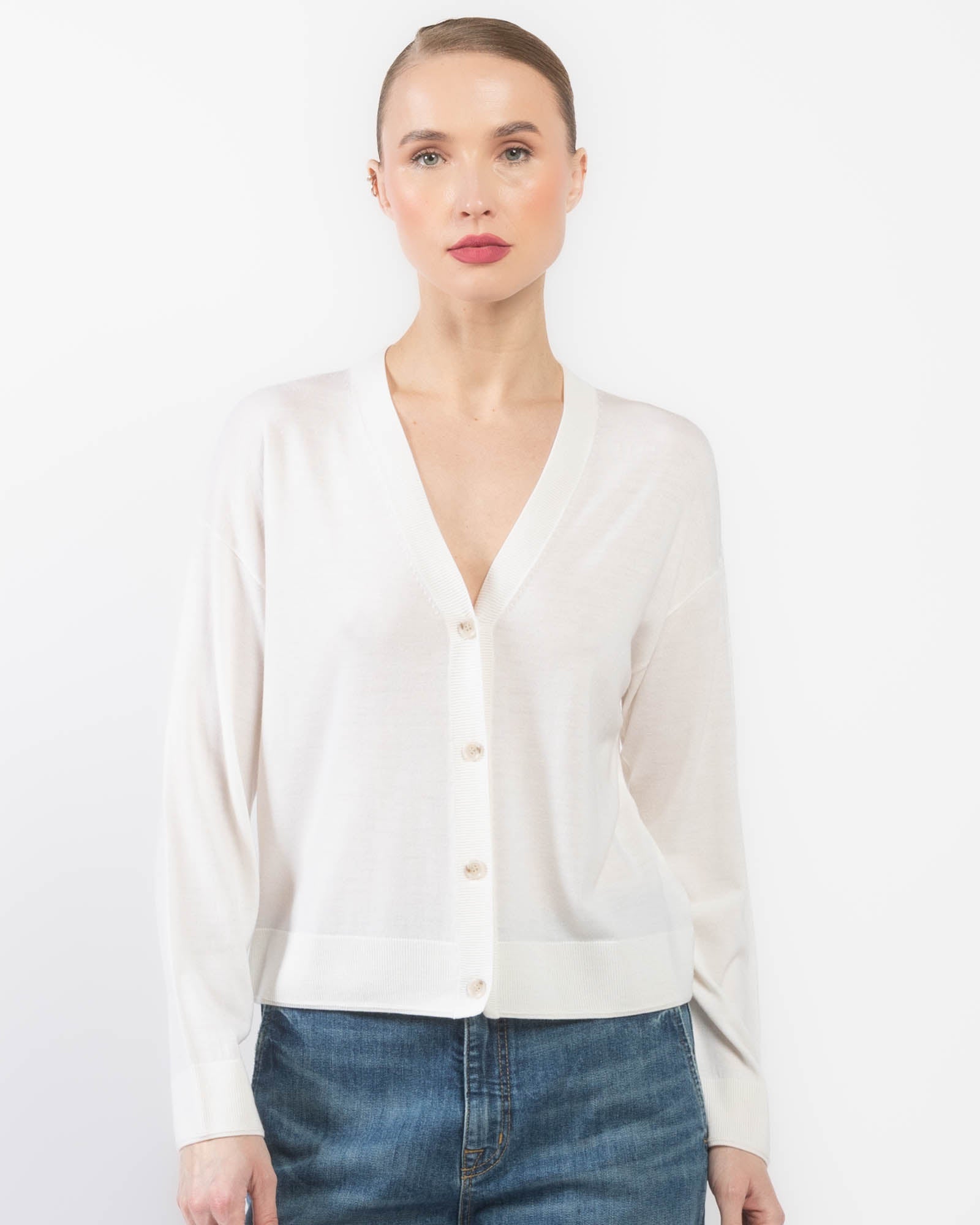 V-Neck Long Sleeve Cardigan