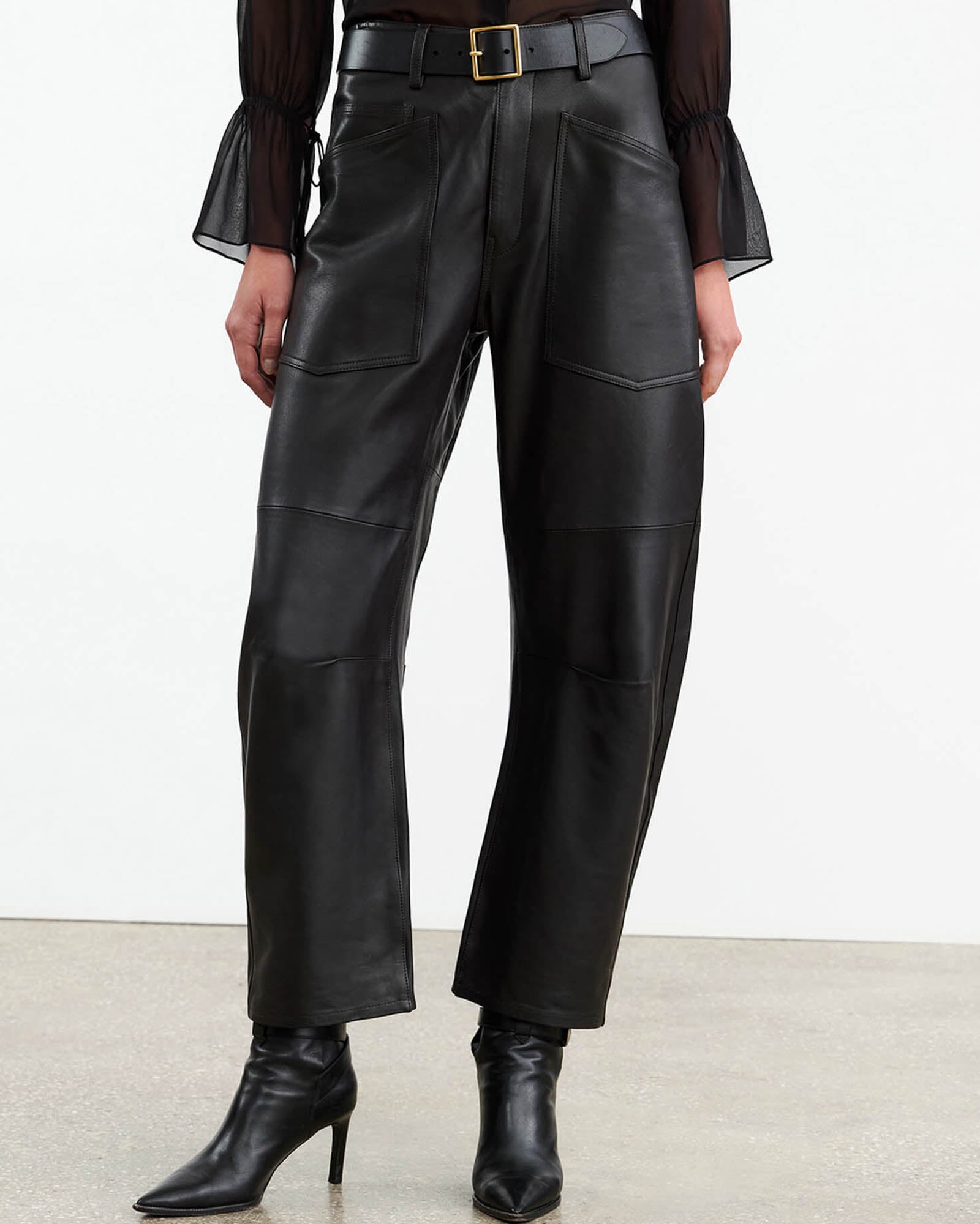 NILI LOTAN Shon Leather Pant