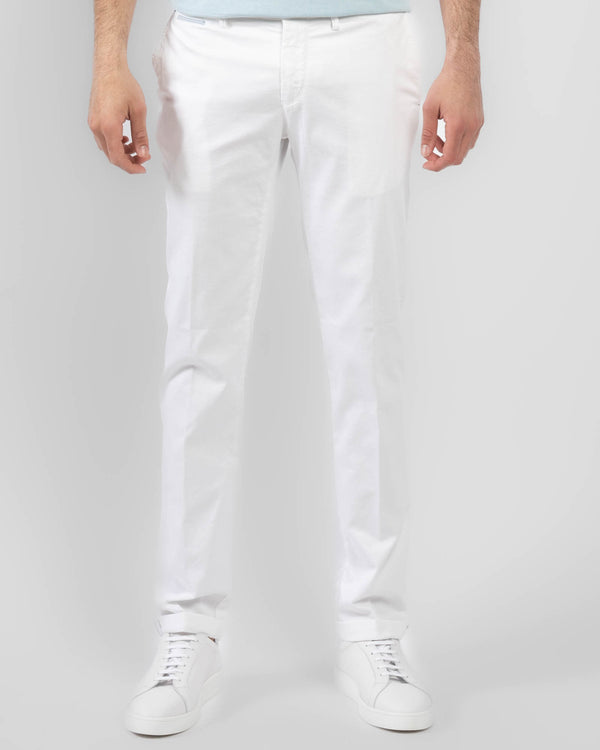 Ribbon Trim Chino Pants