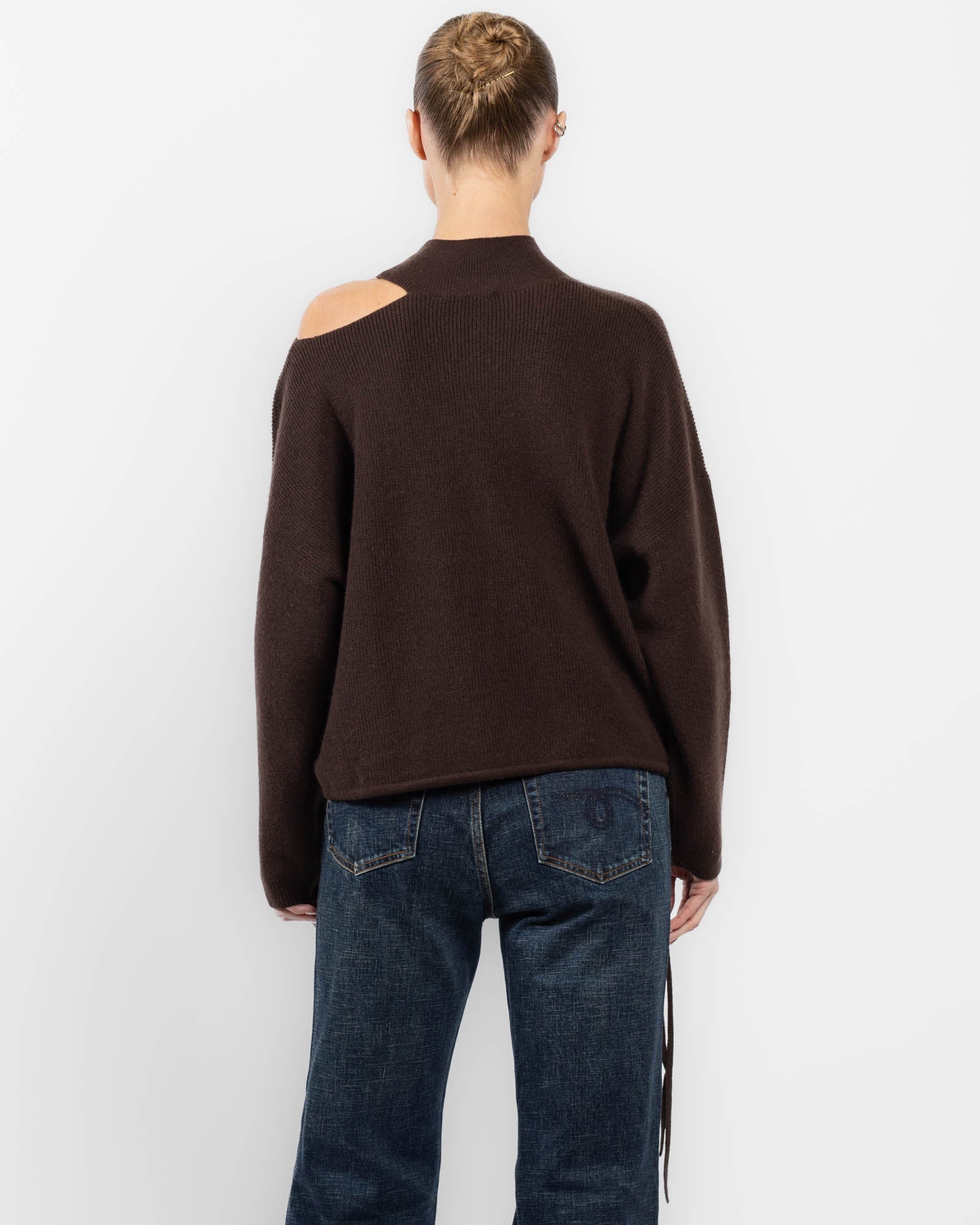 Open Shoulder Knit Sweater