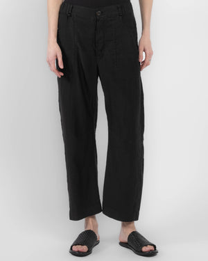 Pantalon à jambes courbées