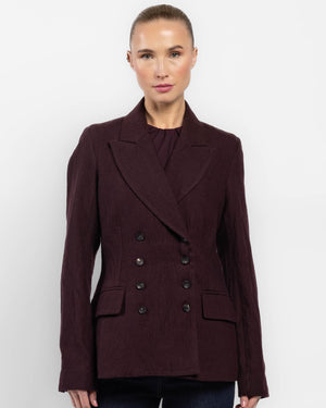 Crumpled Double-Breasted Jacket
