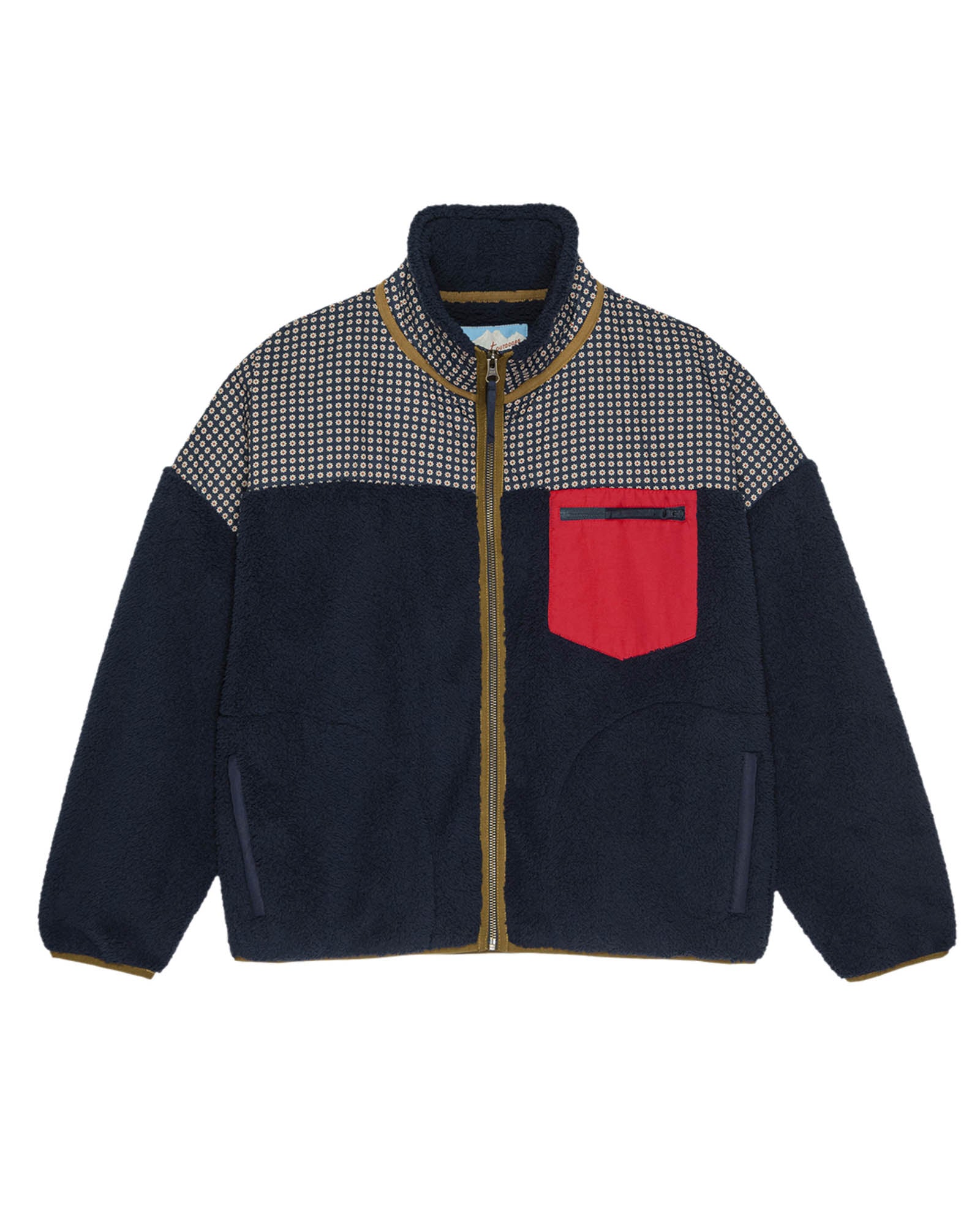 Pull zippé à imprimé mixte Terrain