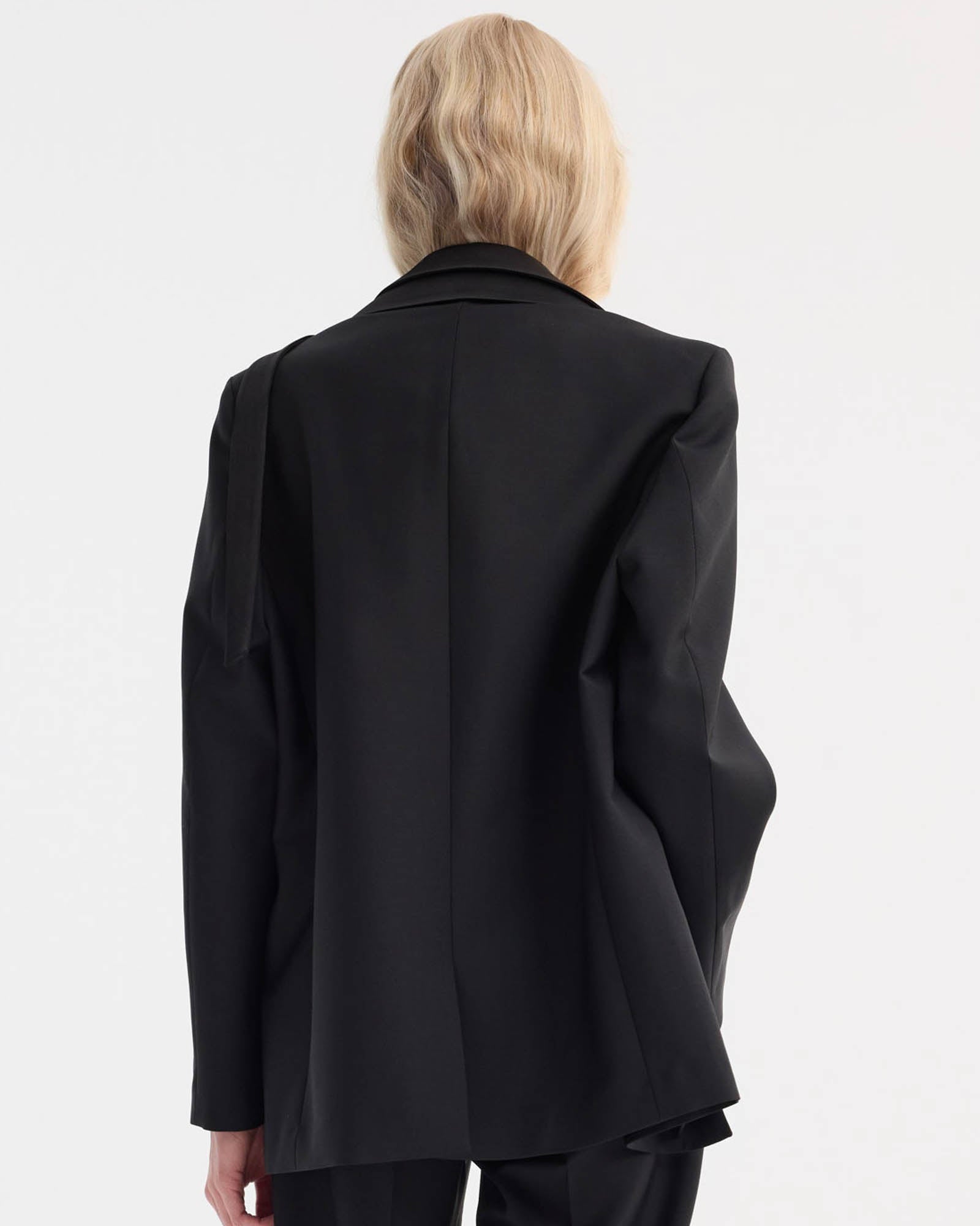 Deconstructed Satin Lapel Suit