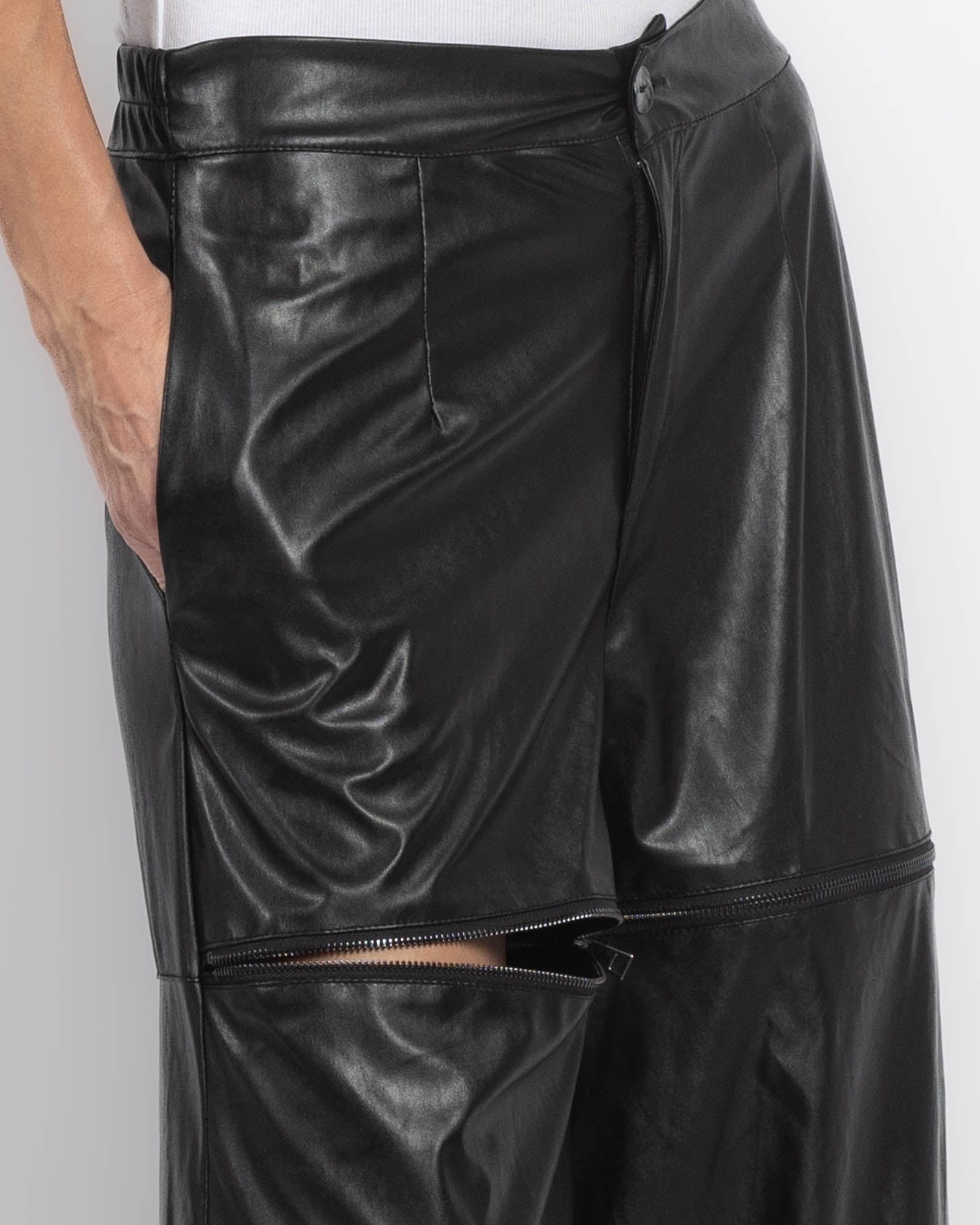 Pantalon zippé Ecopelle