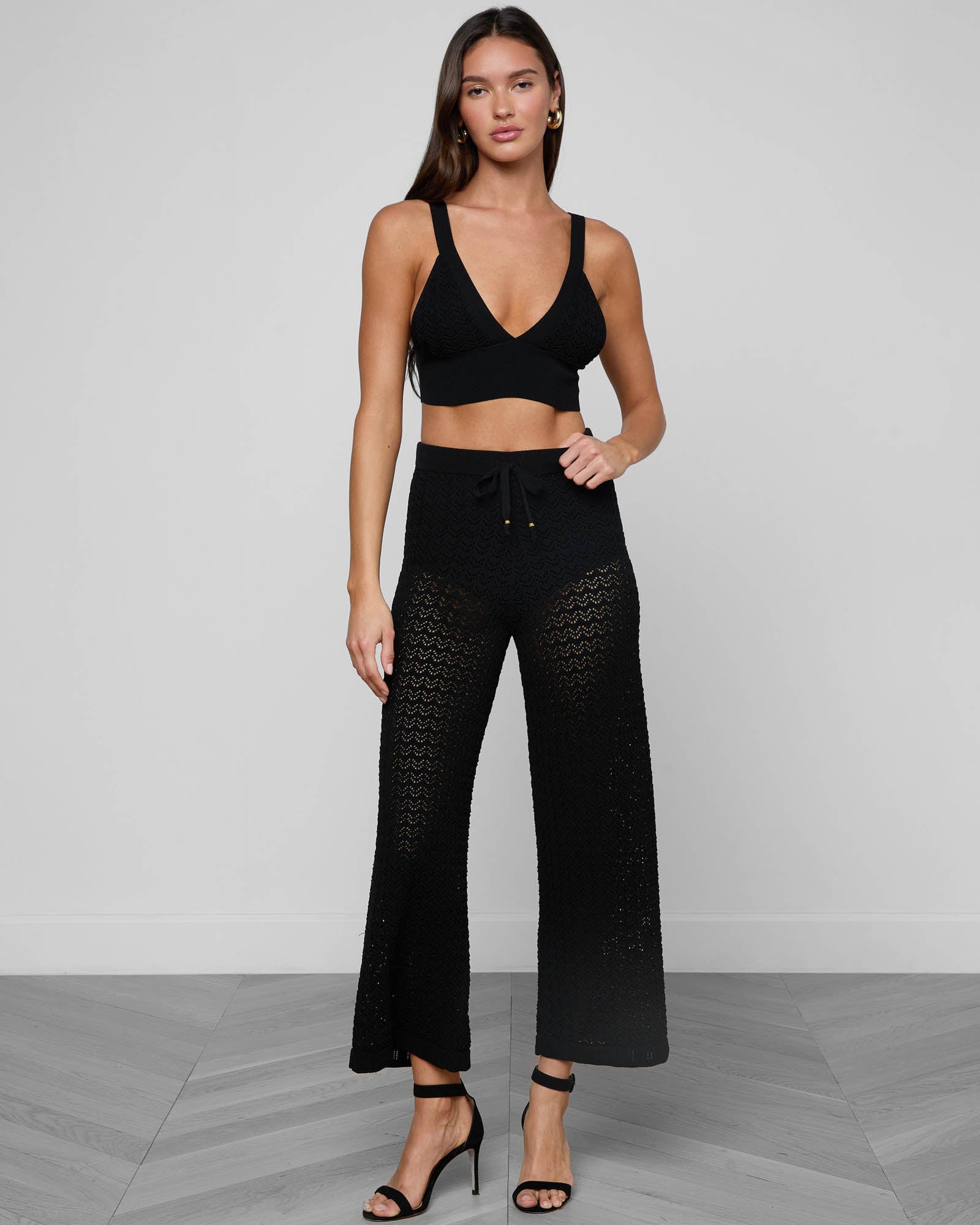 Gaelle Pointelle Knit Pant