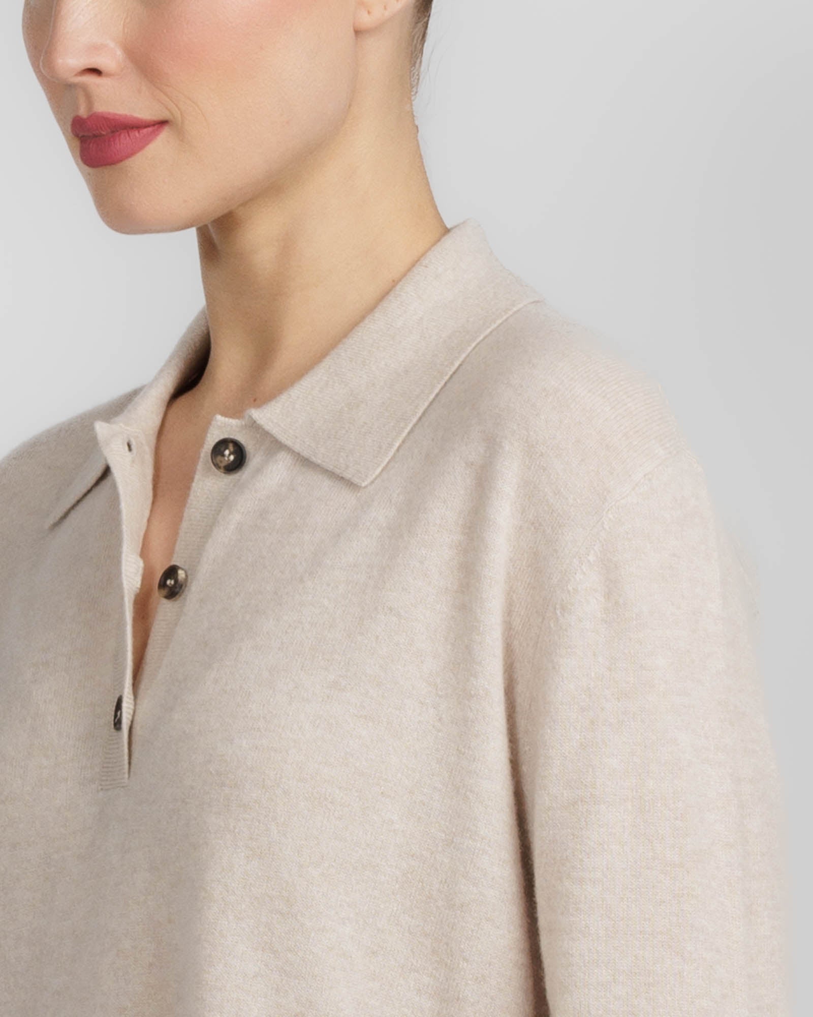 Berry Polo Long Sleeve