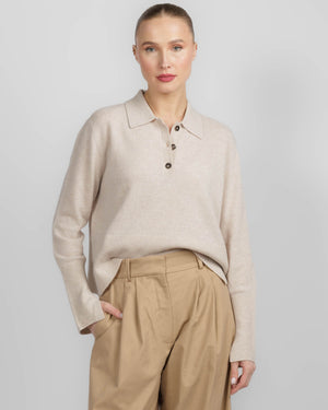 Berry Polo Long Sleeve
