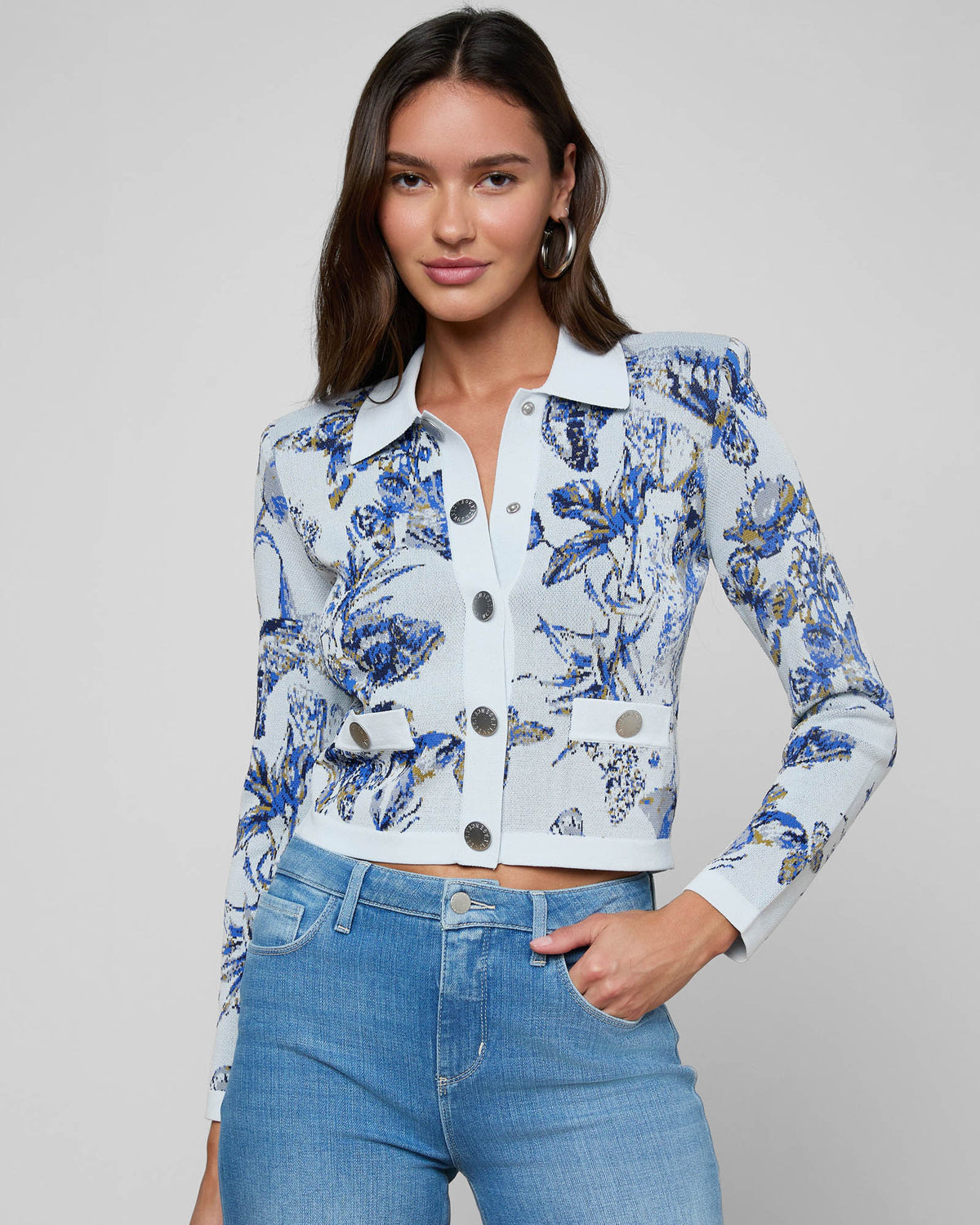 L'AGENCE Osiris Jacquard Cardigan
