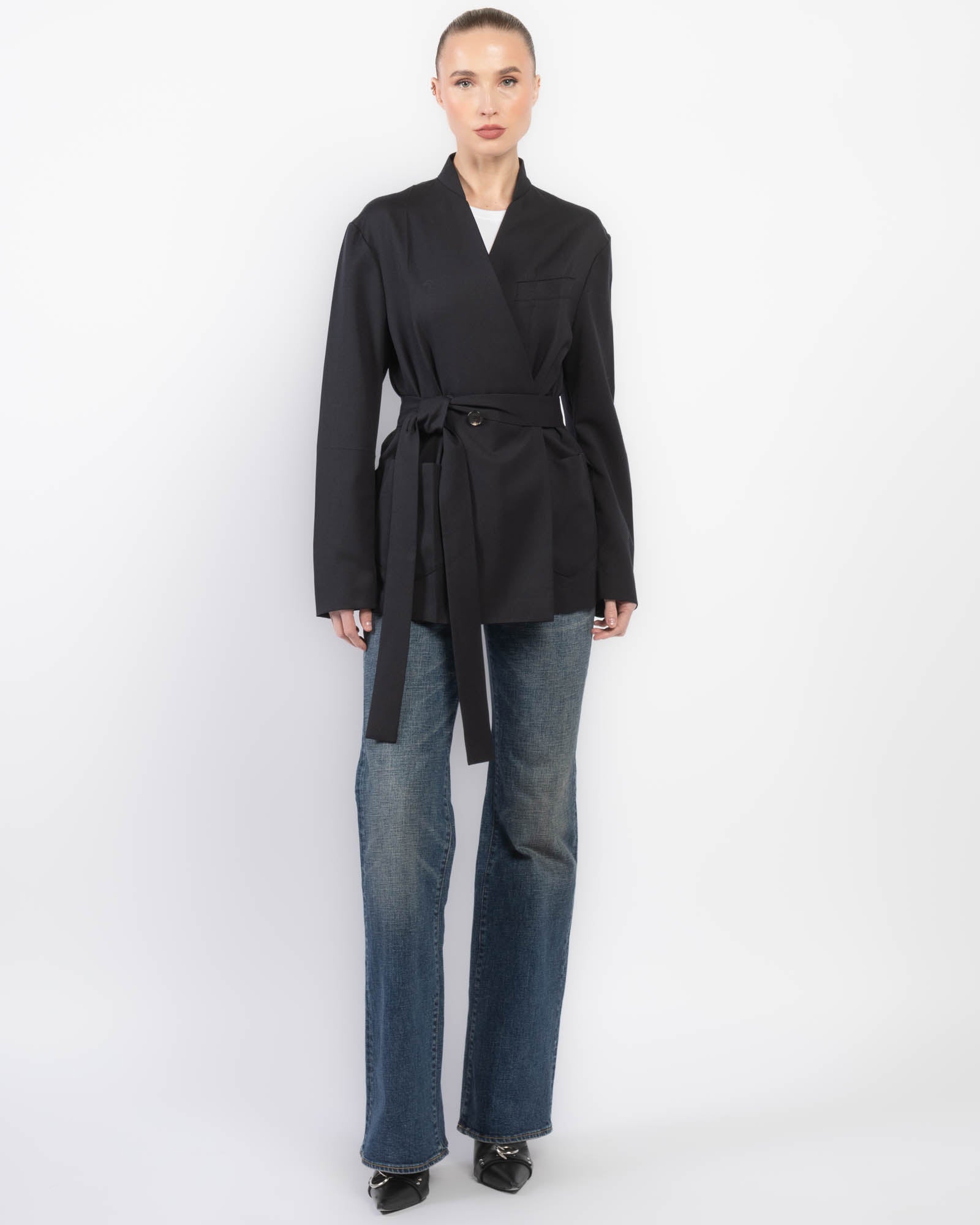 No Lapel Origami Jacket