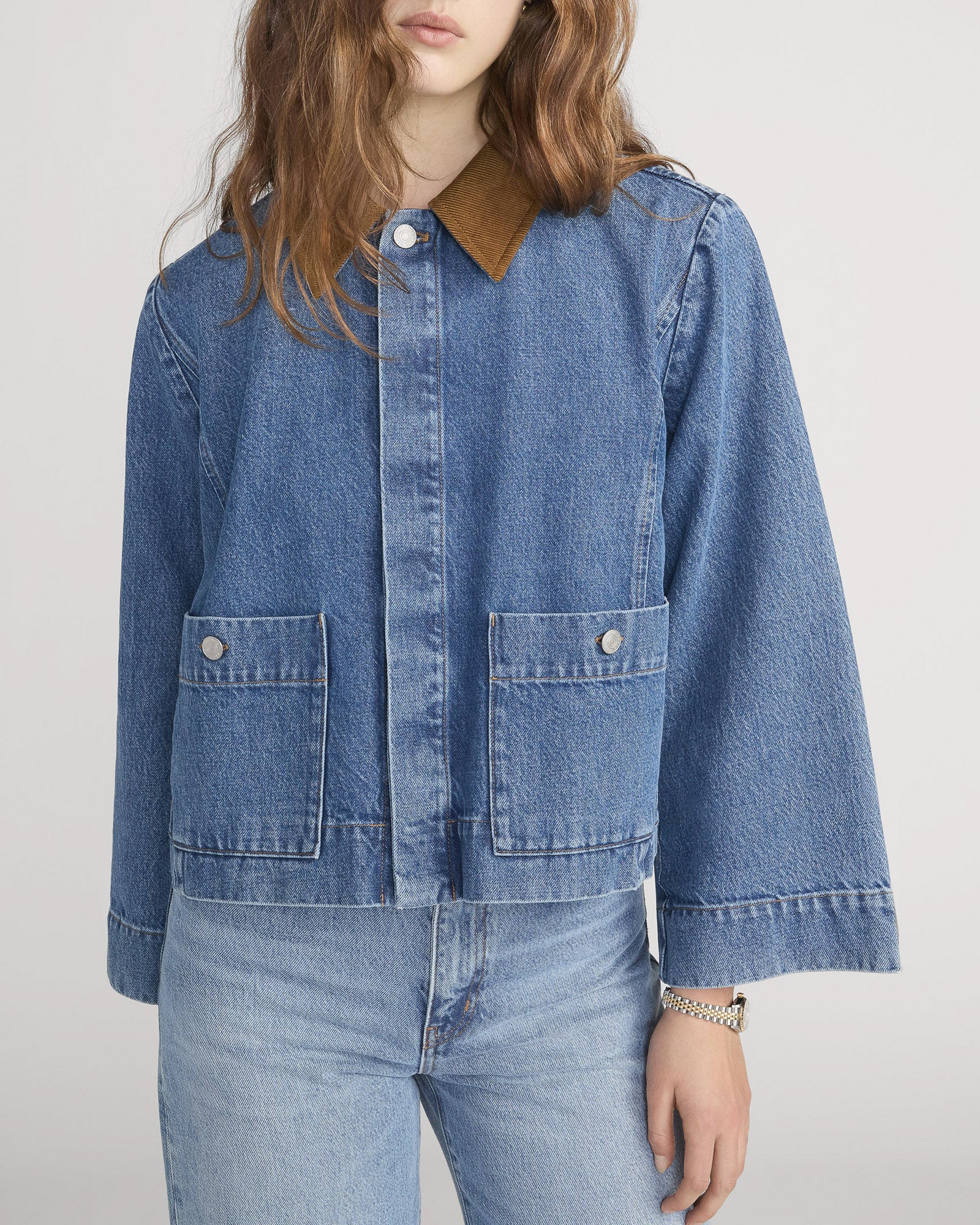 The Mini Denim Swing Jacket