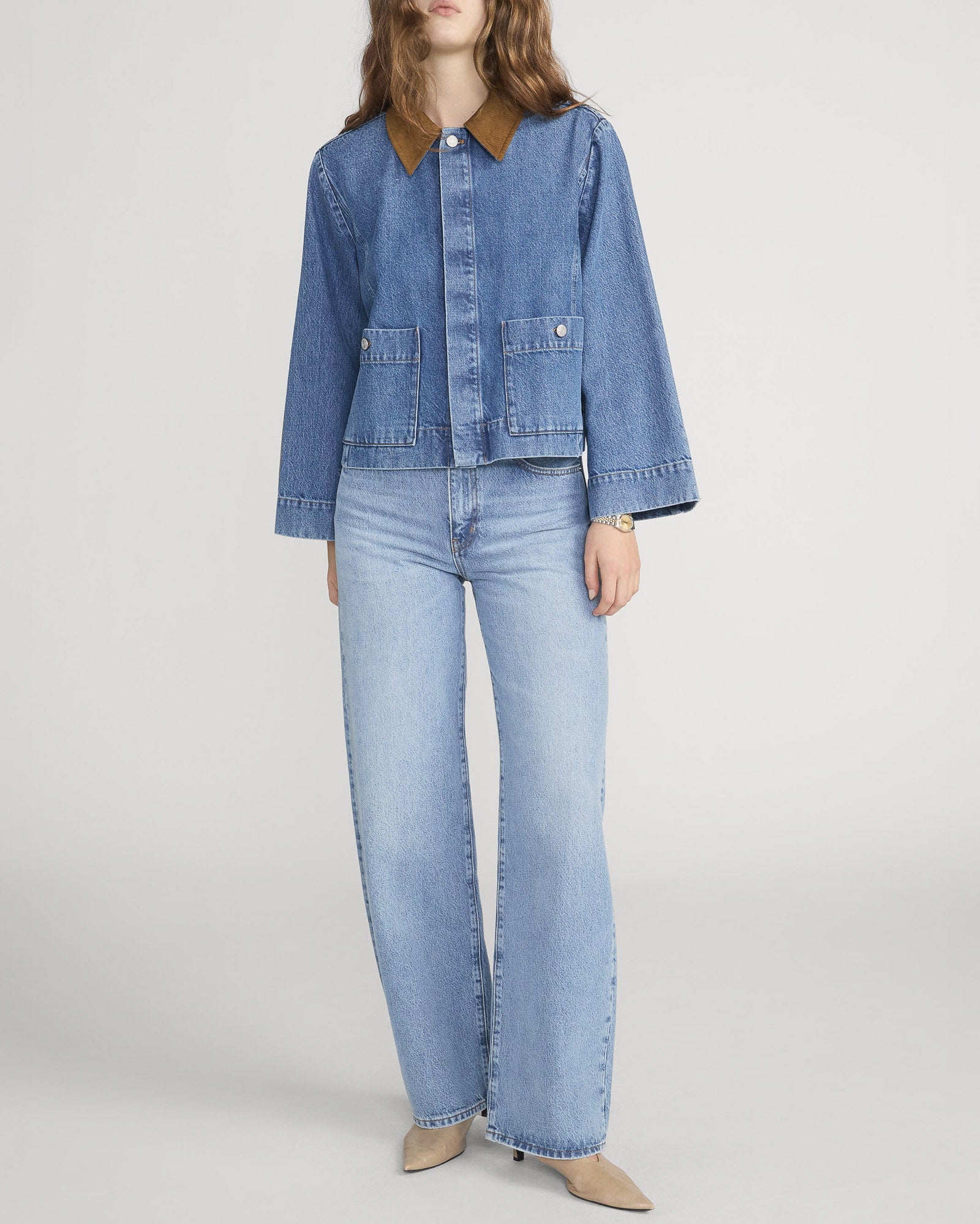 The Mini Denim Swing Jacket