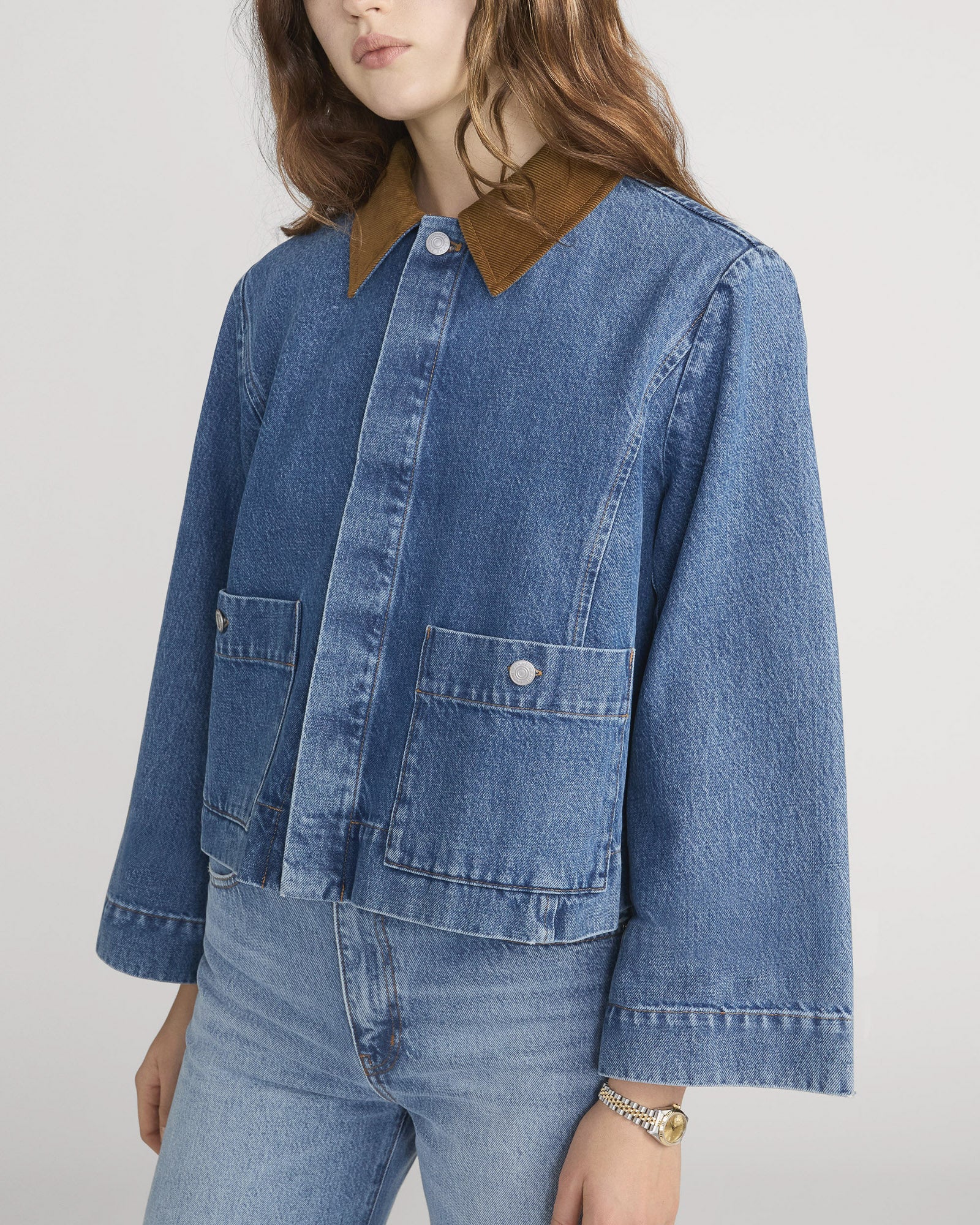 The Mini Denim Swing Jacket