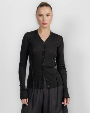 Chiffon Insert Cardigan