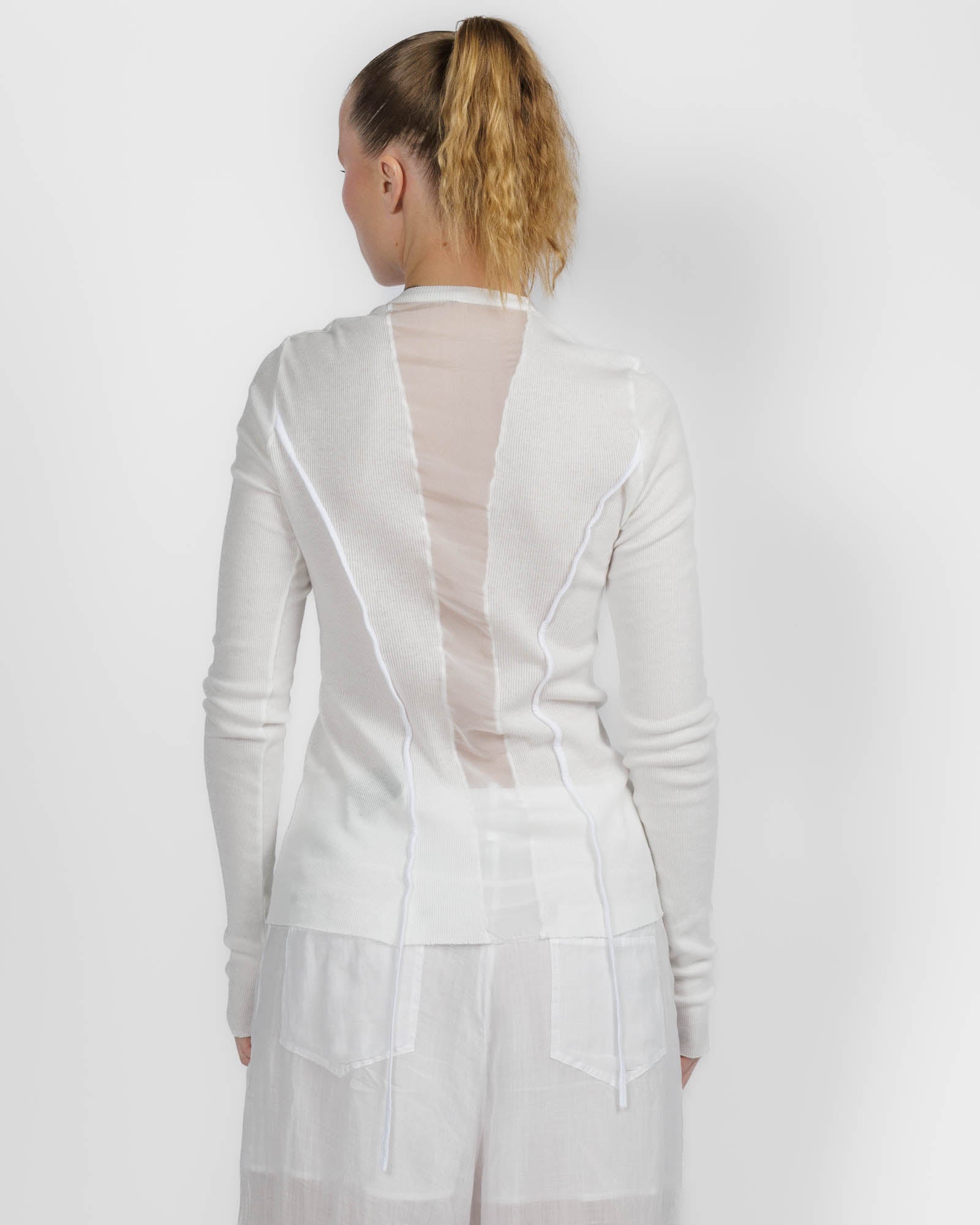Chiffon Insert Cardigan