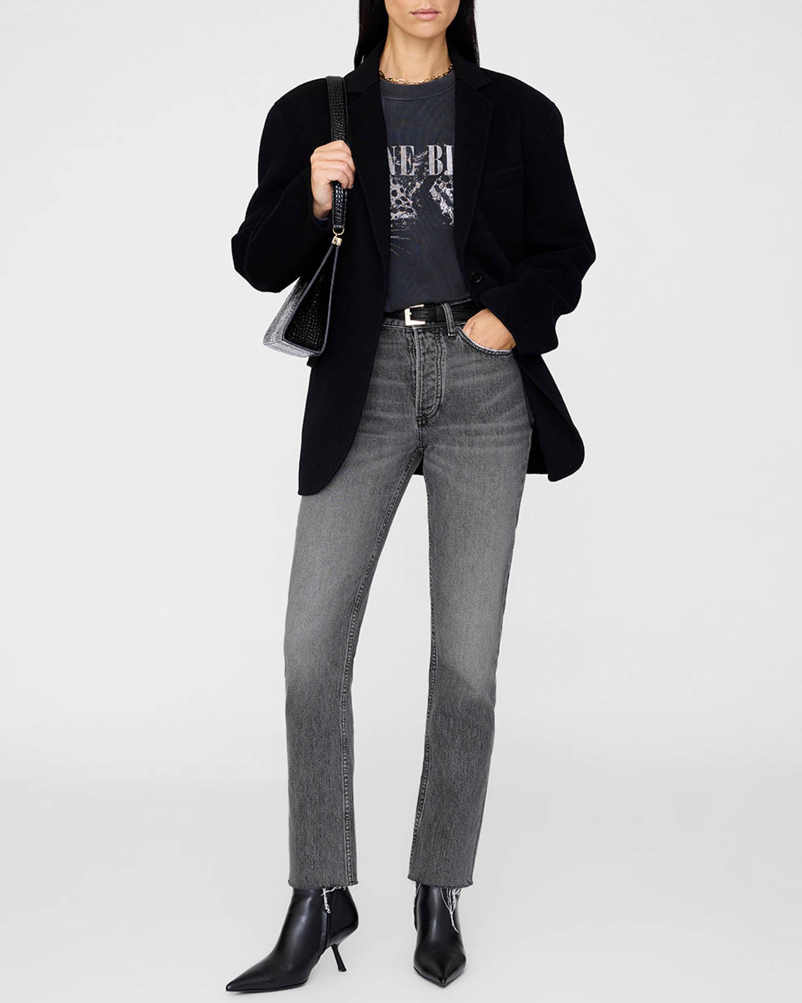 ANINE BING Spencer Leopard Sweater