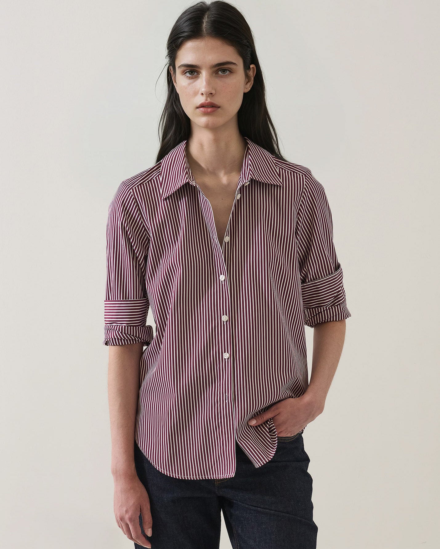 Long Sleeve Striped Essential Shirt