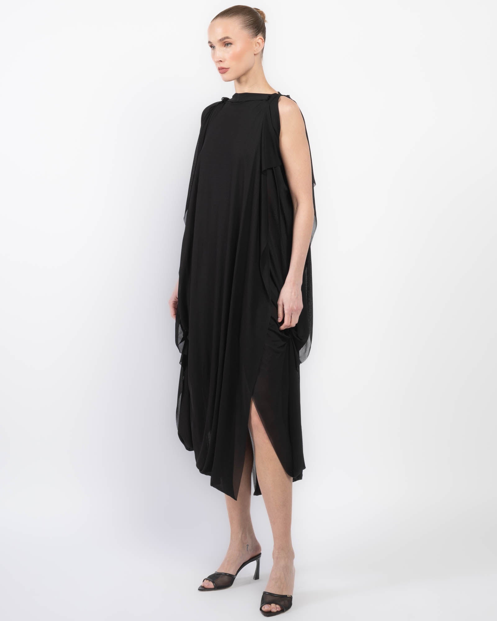 Drape Sheer Dress