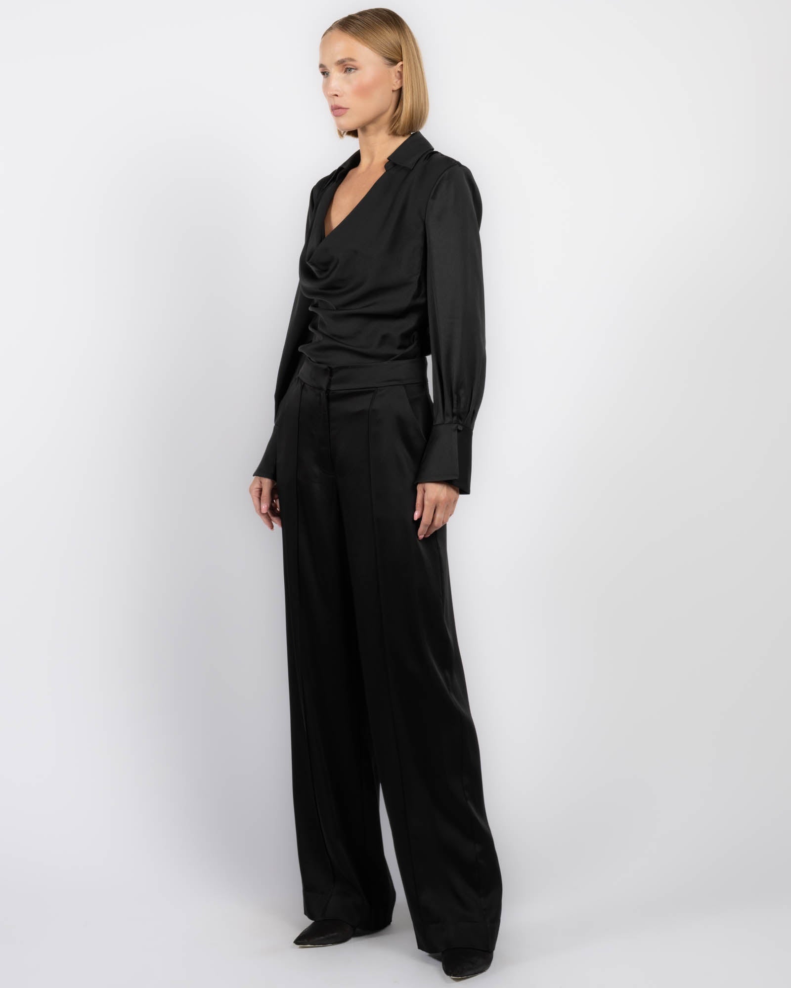 Symone Long Sleeve Cowl Top