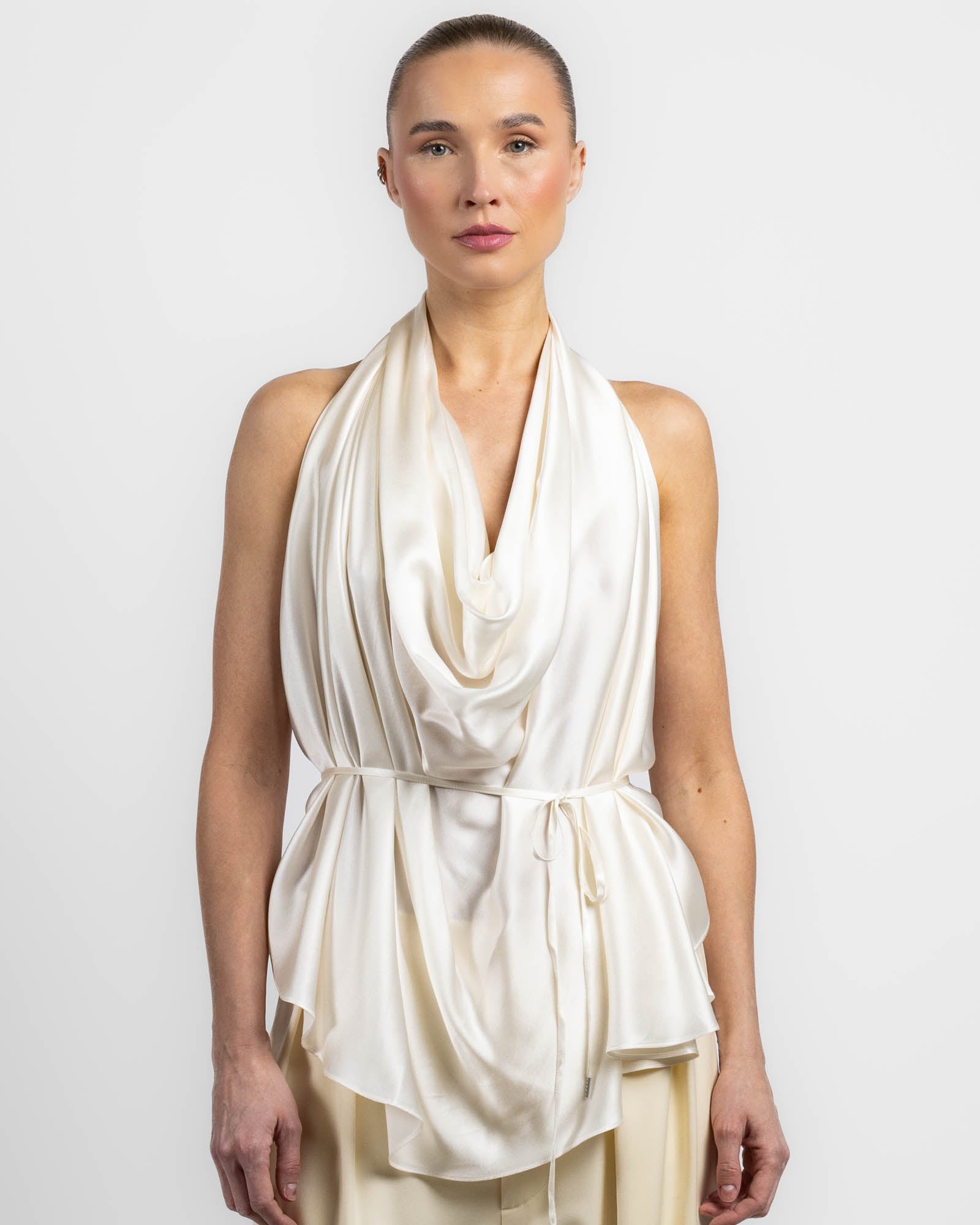 Satin Halter Blouse