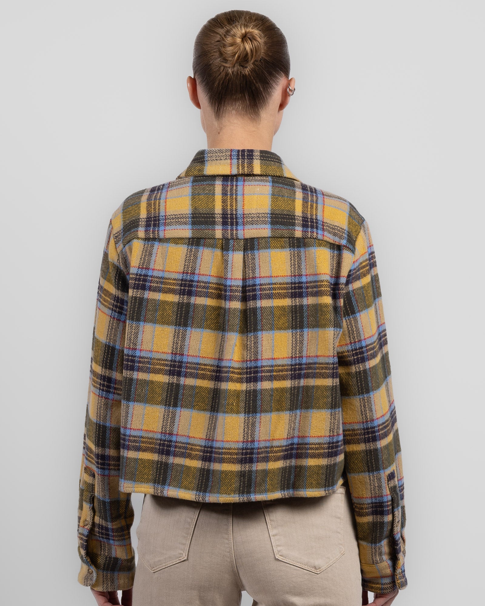 Chemise en flanelle à bavette