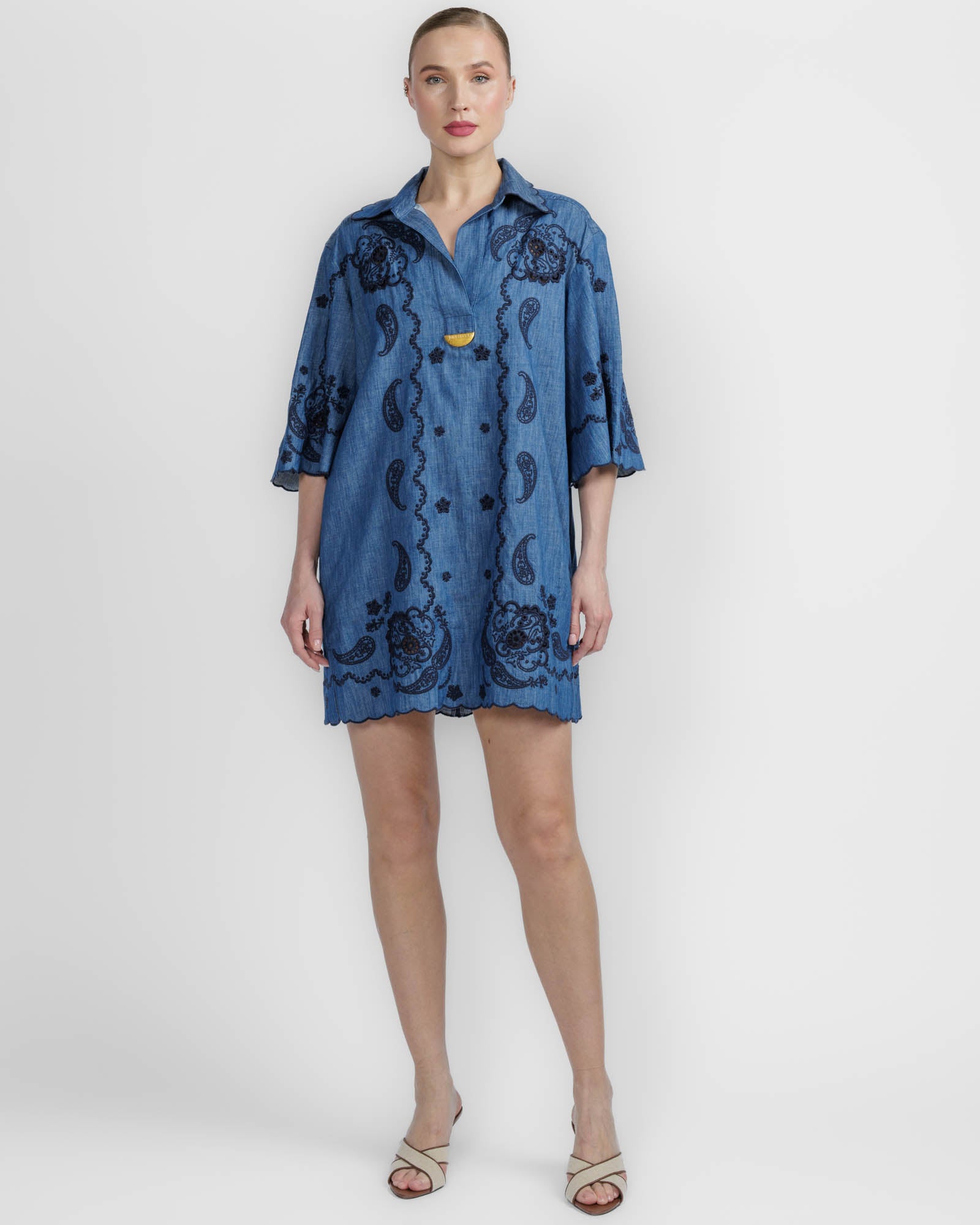 Aster Embroidered Dress