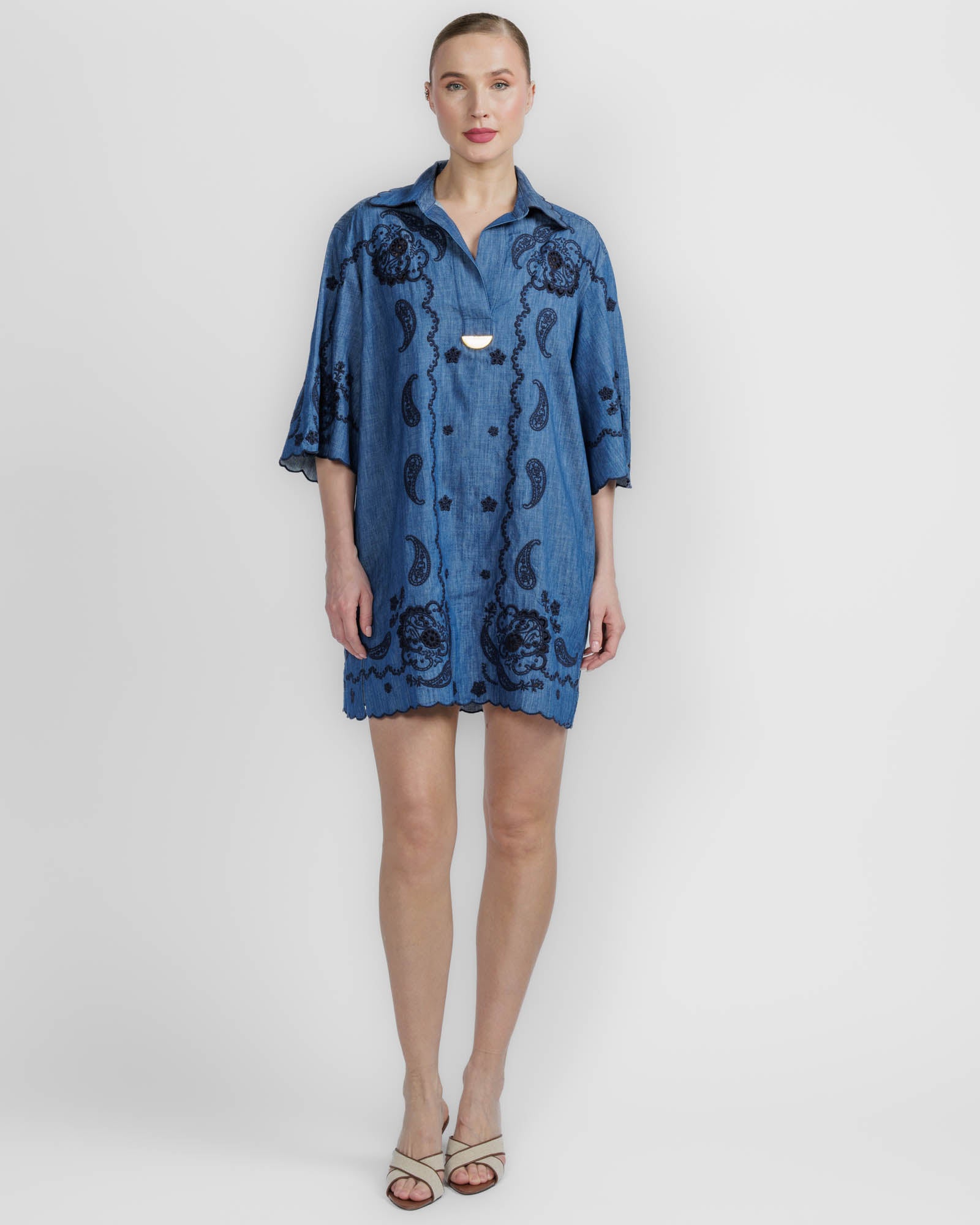 Aster Embroidered Dress