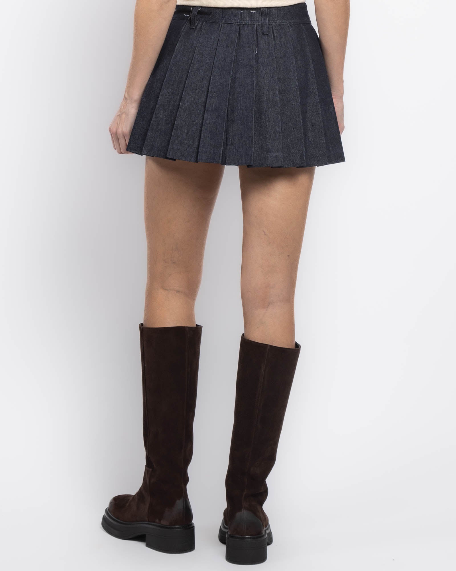 Pleat Mini Skirt