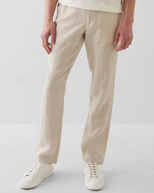 Pantalon en lin avec cordon de serrage