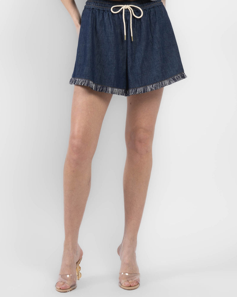 Rhiannon Fringe Denim Shorts
