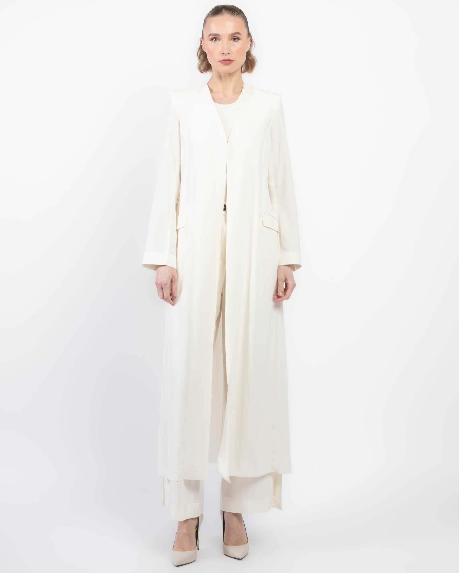 Manteau long en laine