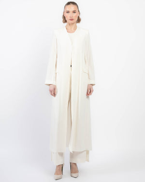 Manteau long en laine