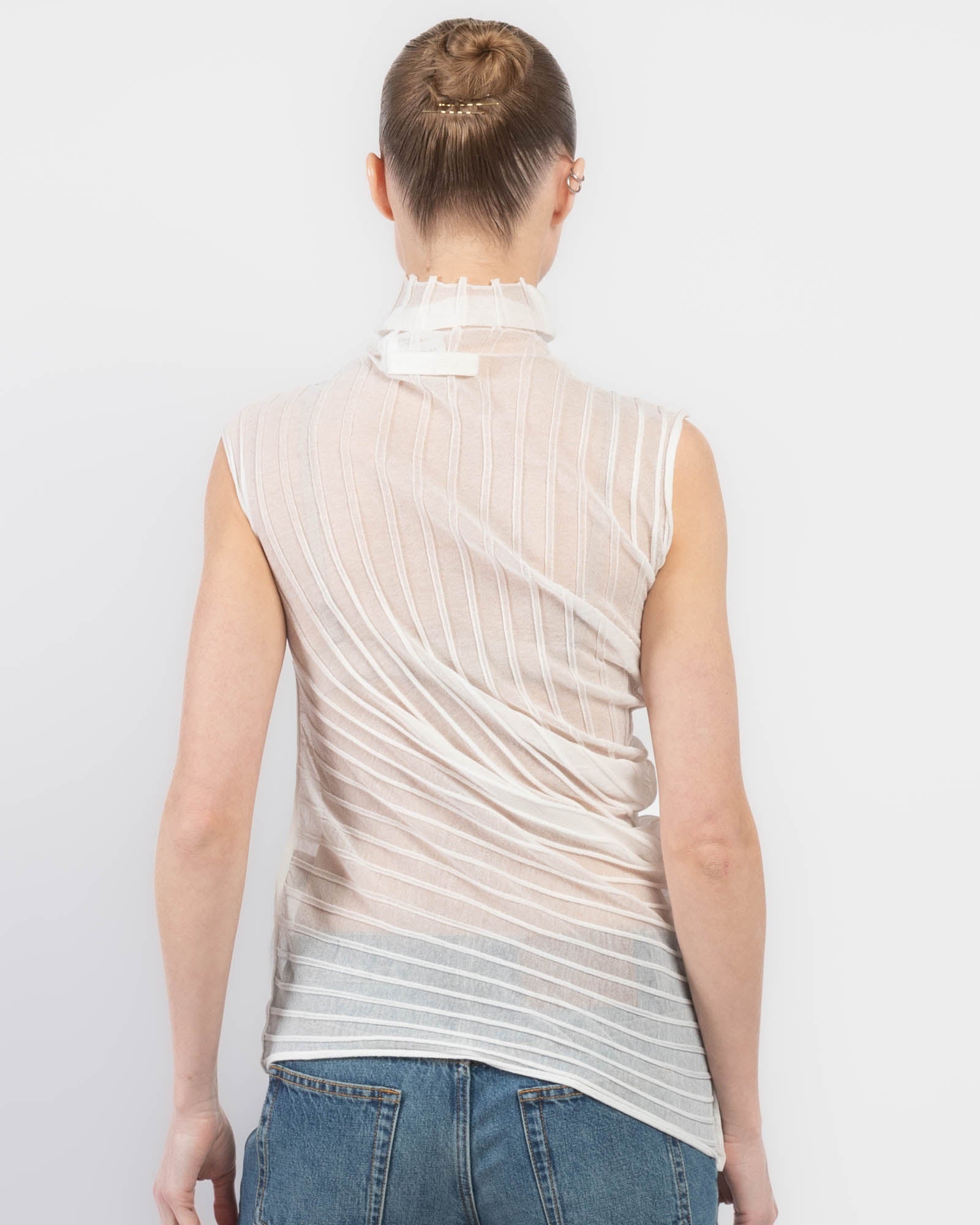 Draped Sleeveless Top