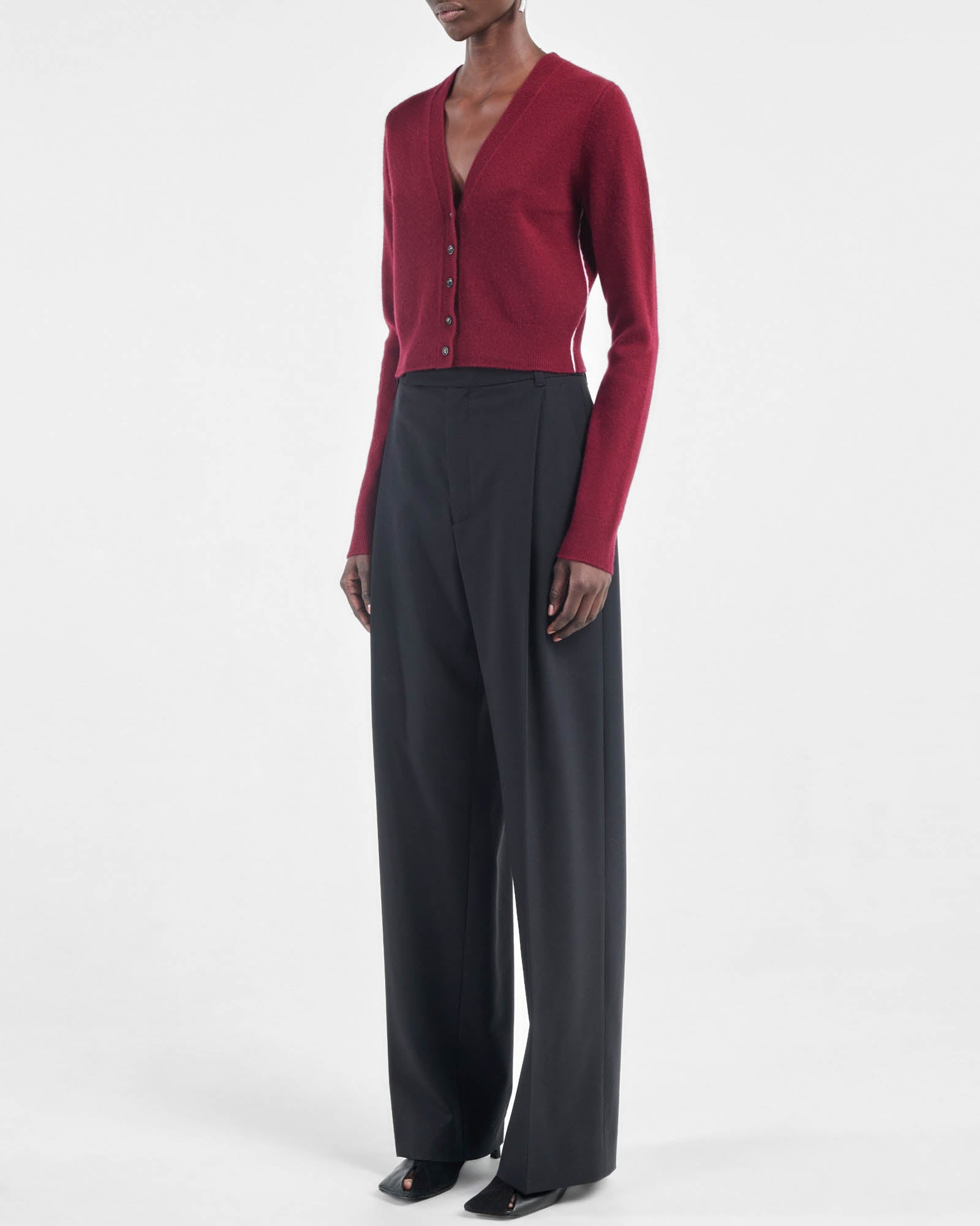 Cardigan rétréci en V