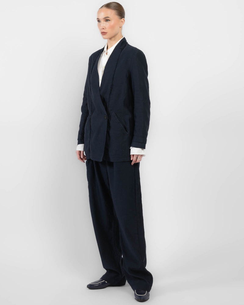 Mixed Double-Breasted Jacket