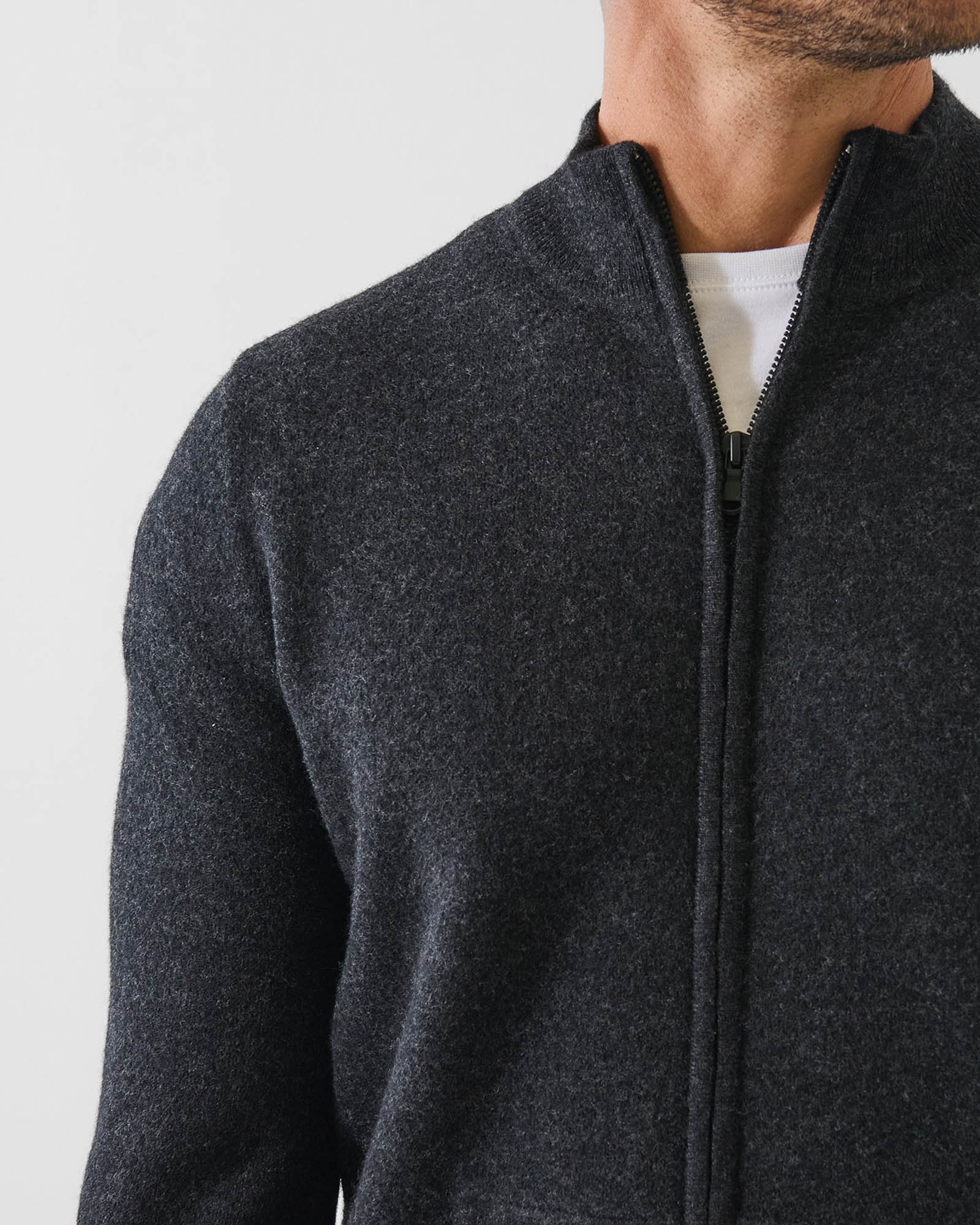 Boiled Wool Zip Jacket