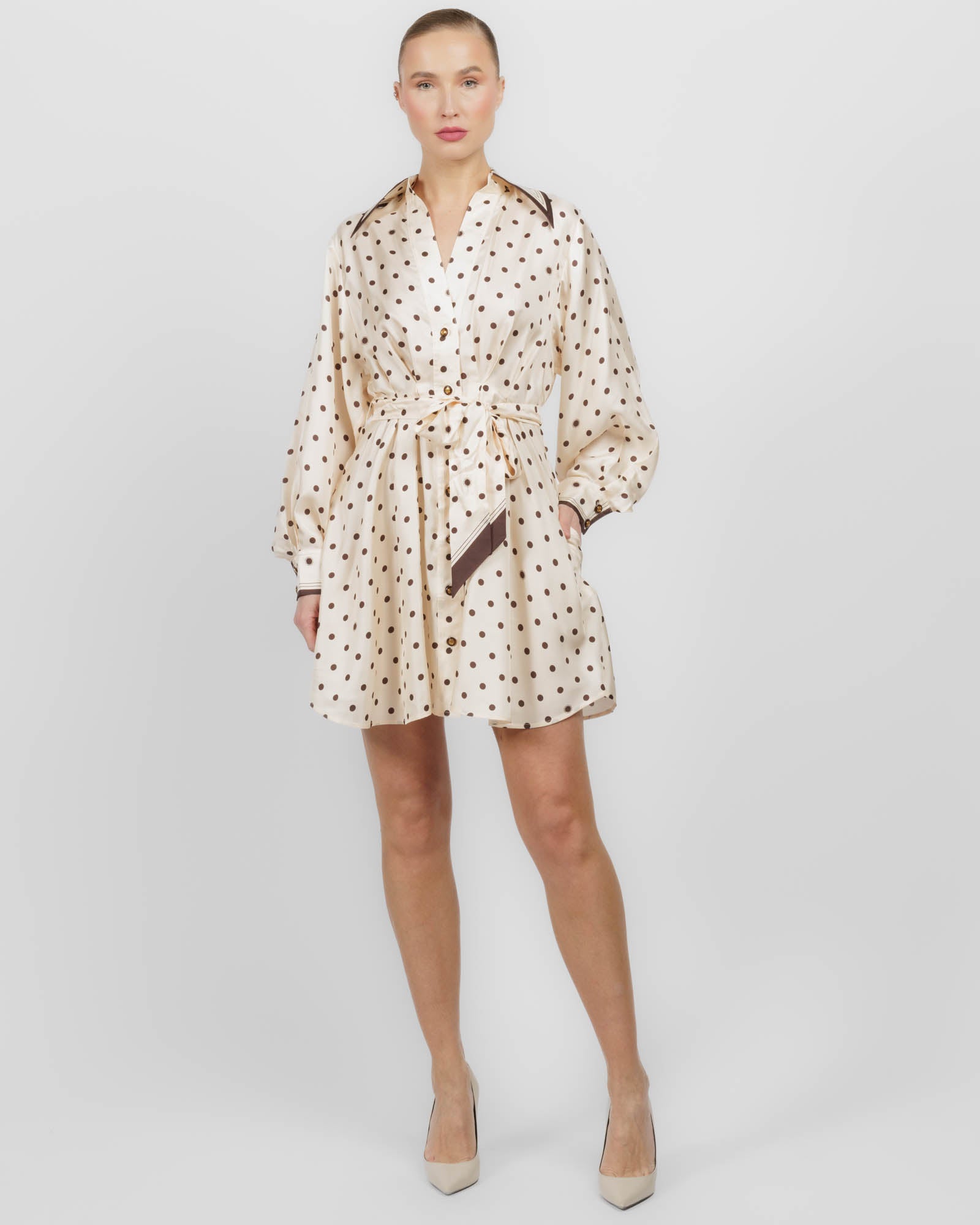 Dot Tuck Dress