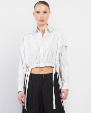 Double Belt Crop Shirt
