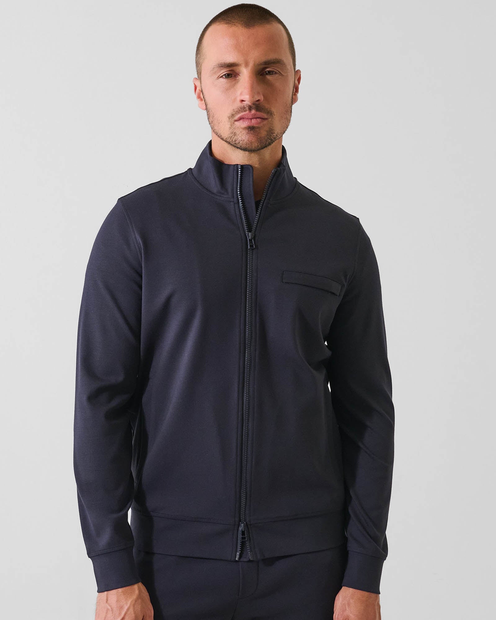 Zip Mock Neck Track Jacket