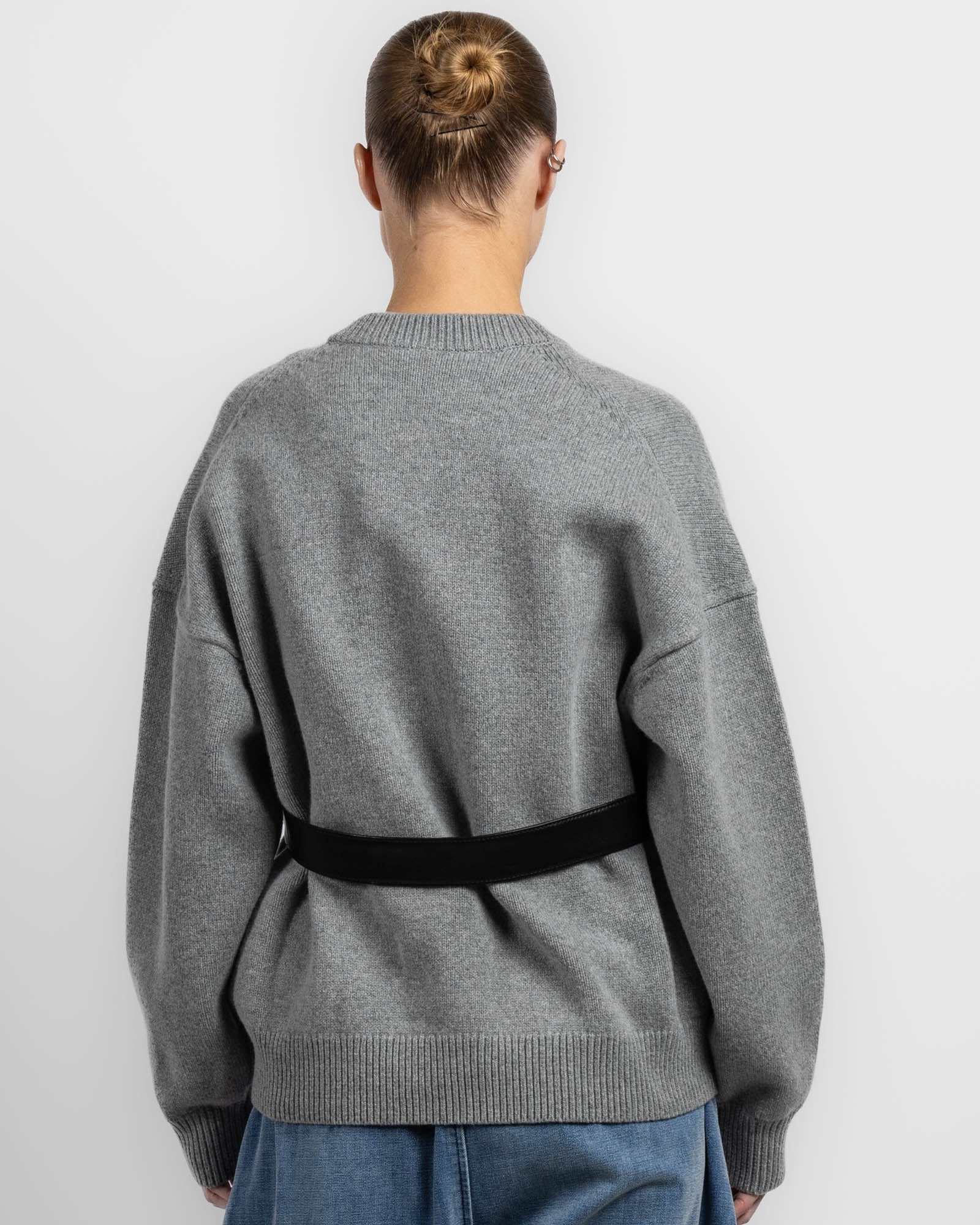 ALEXANDER WANG Leather Tab Cardigan