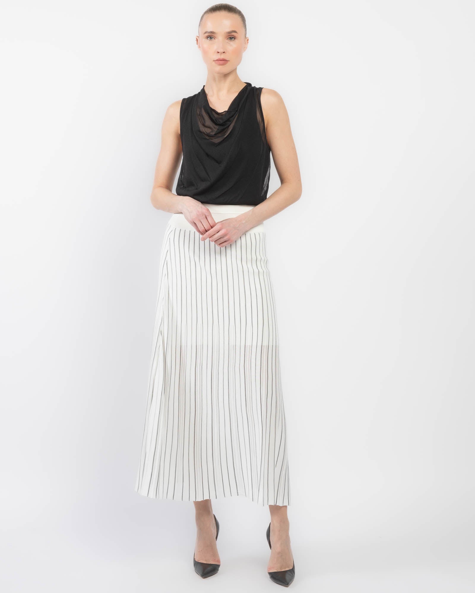 Variegated Pleat Skirt