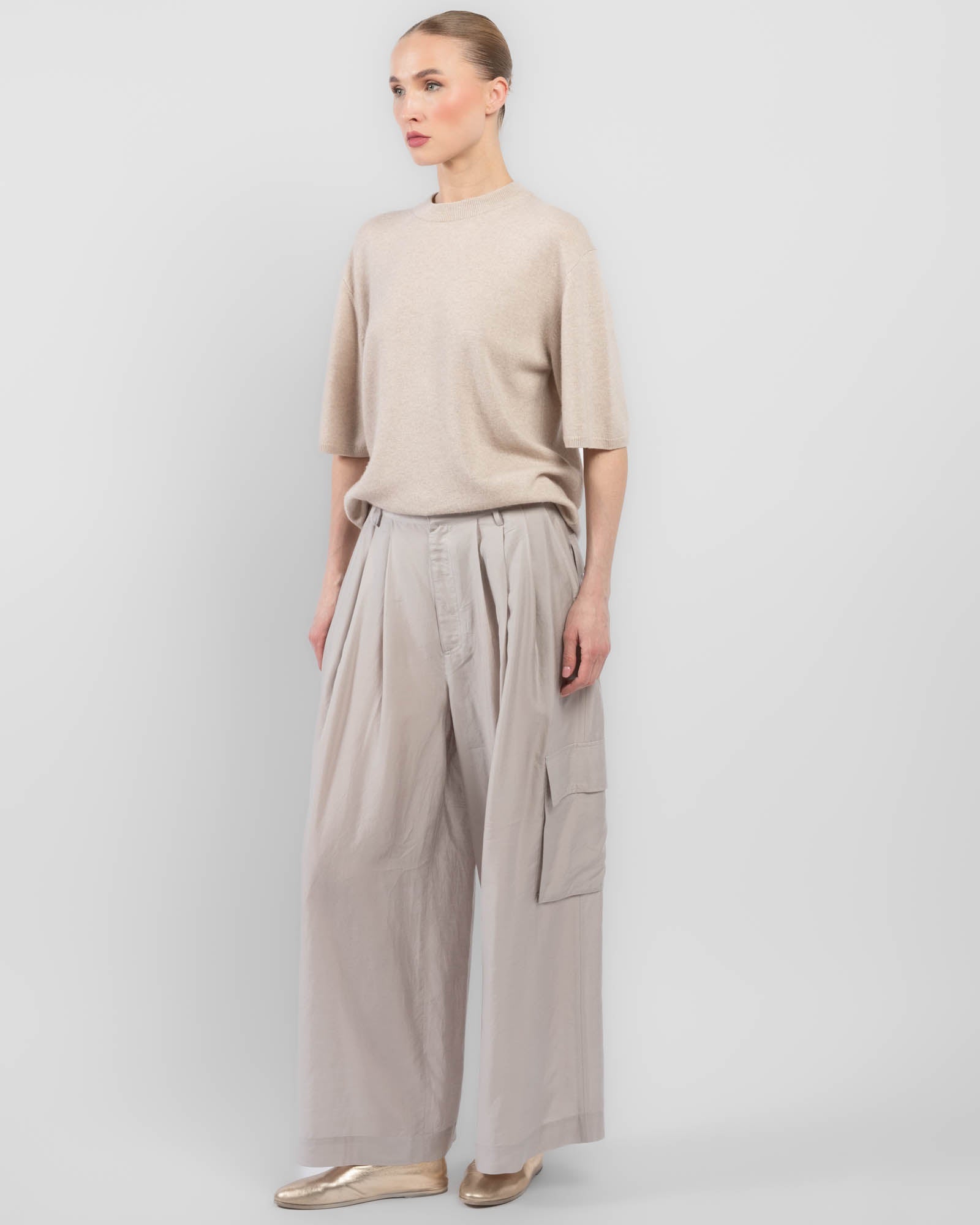 Voile Triple Pleat Pants