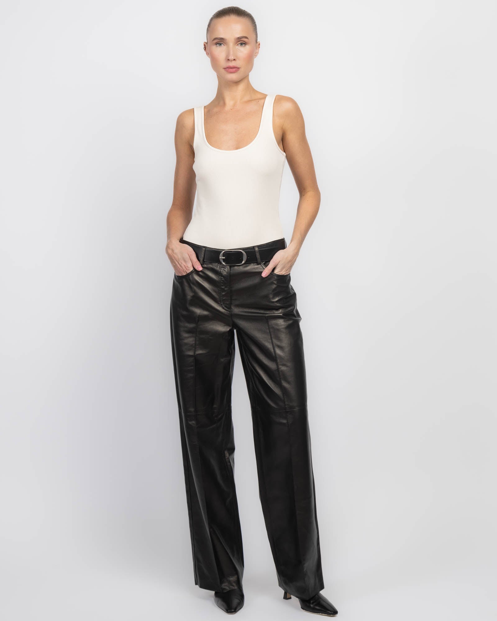 Pantalon à plis 5 poches