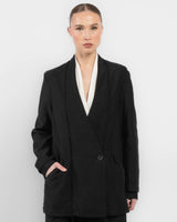 Mixed Double-Breasted Jacket