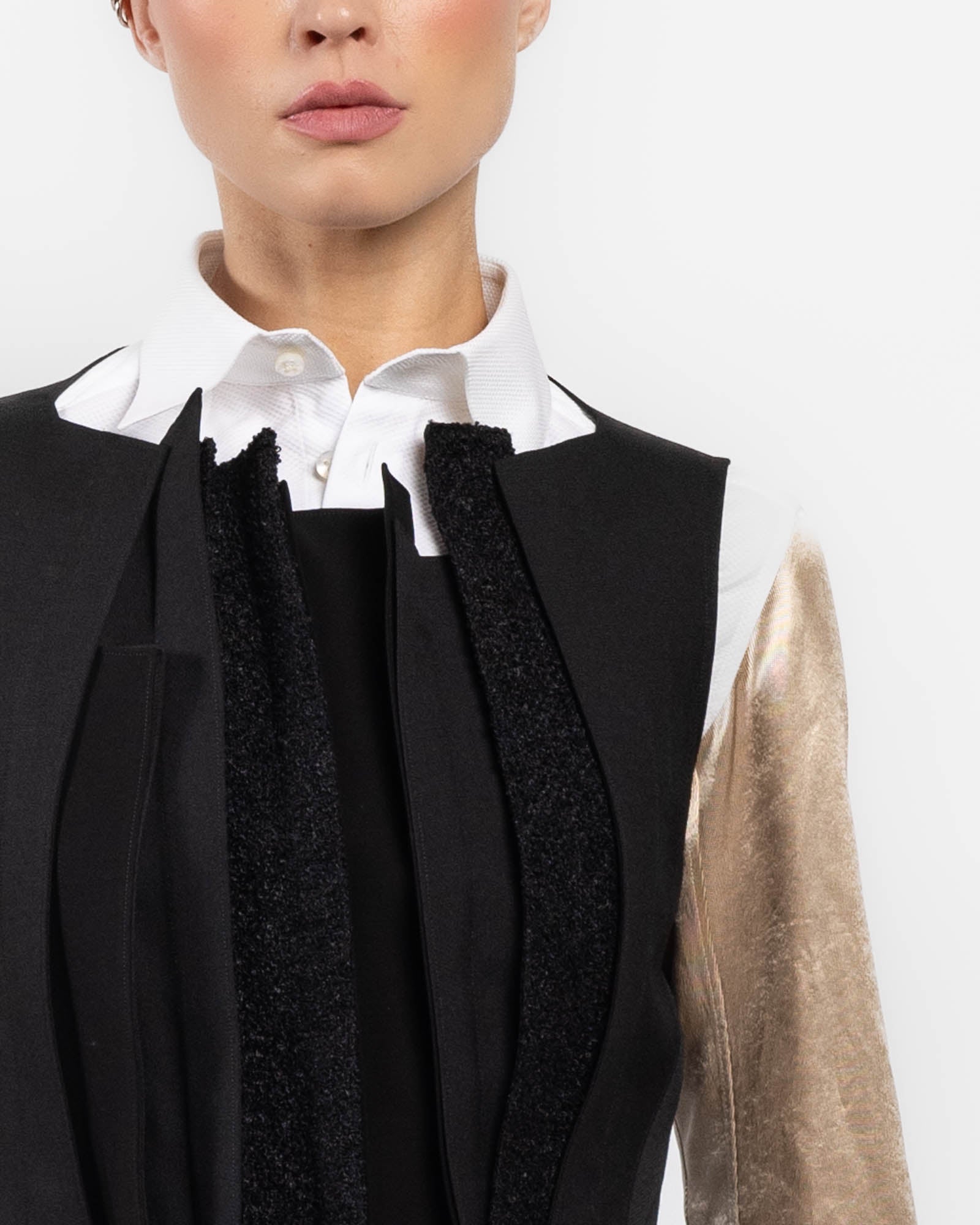 Gilet à collage vertical sur le devant