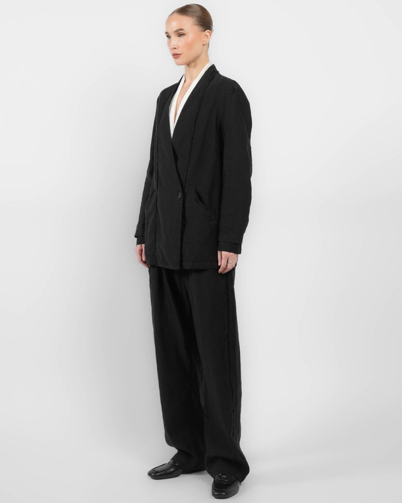 Mixed Double-Breasted Jacket
