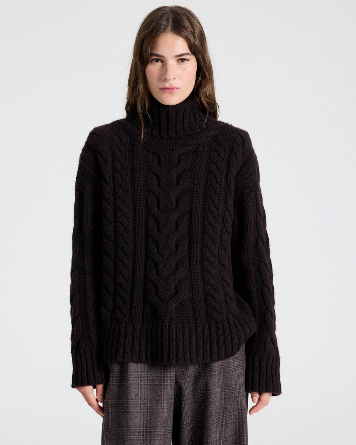 Traveling T-Neck Sweater