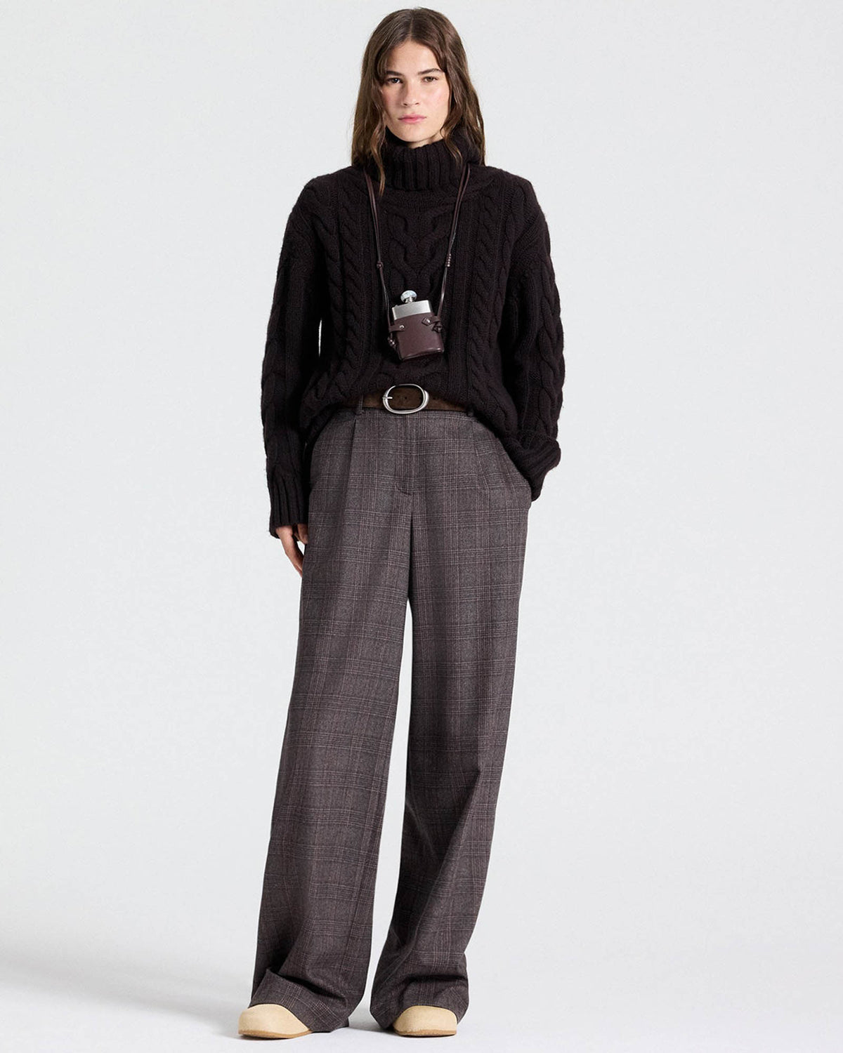 Traveling T-Neck Sweater